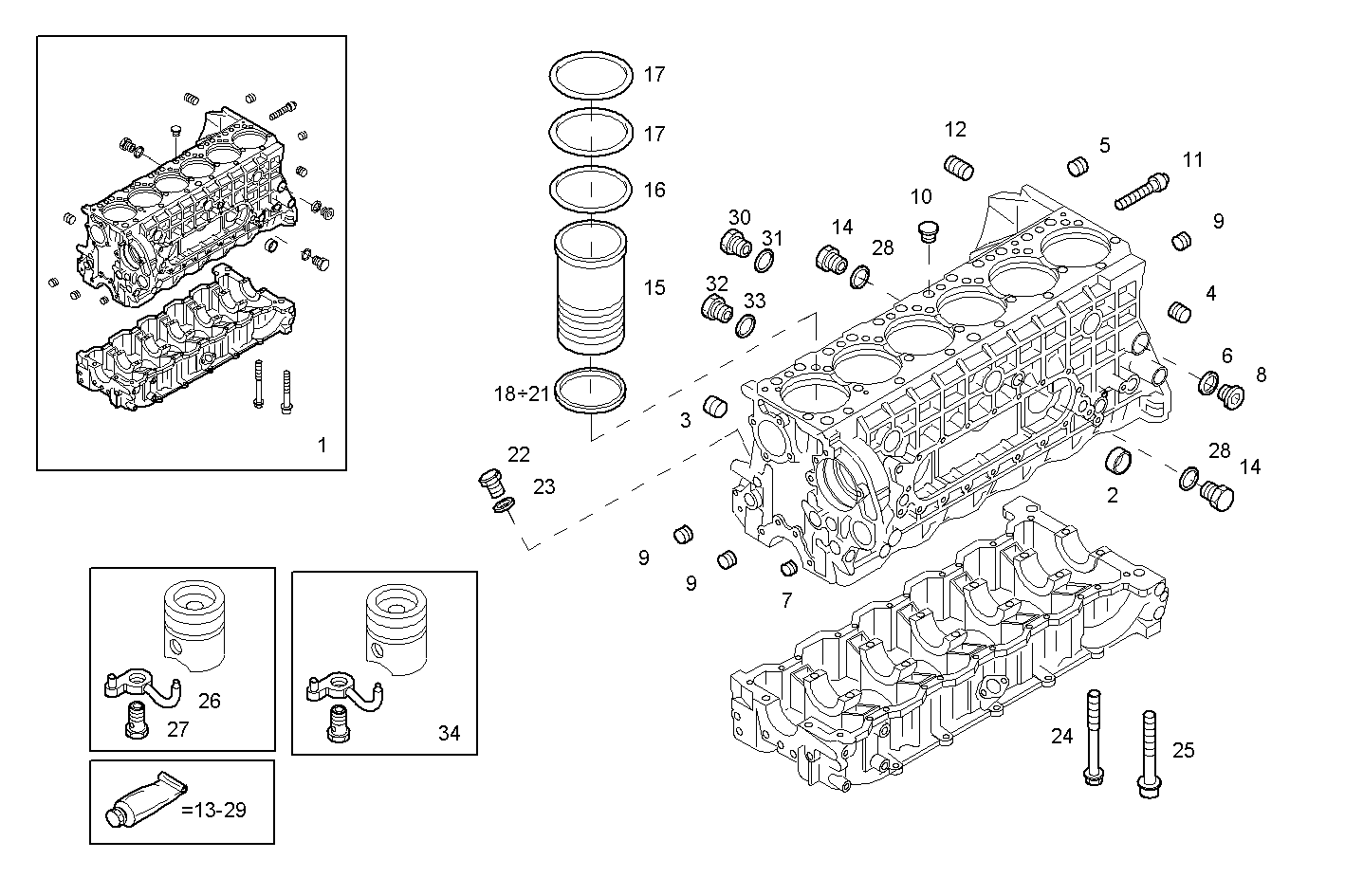 CRANKCASE parts diagram