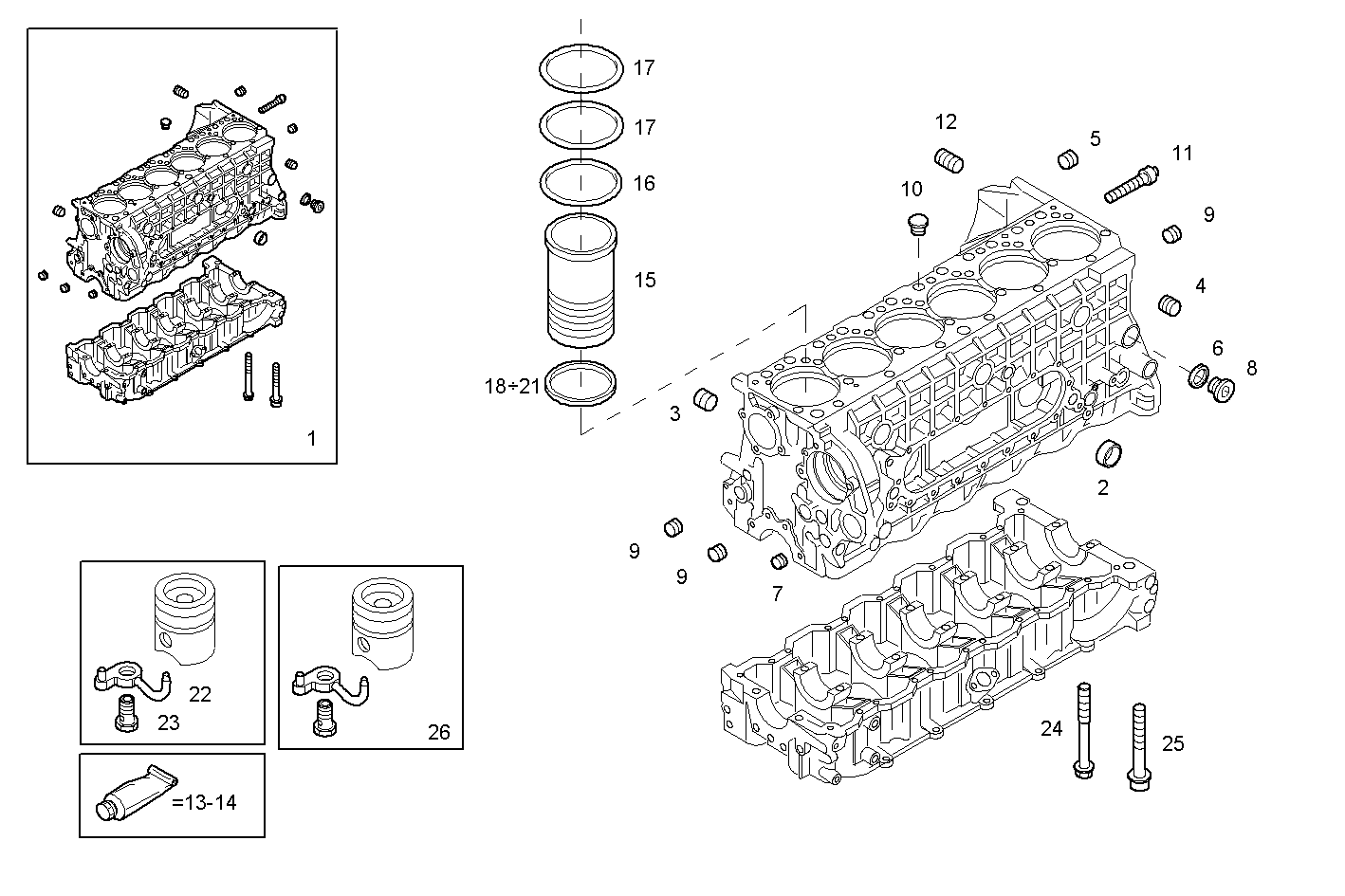 CRANKCASE parts diagram