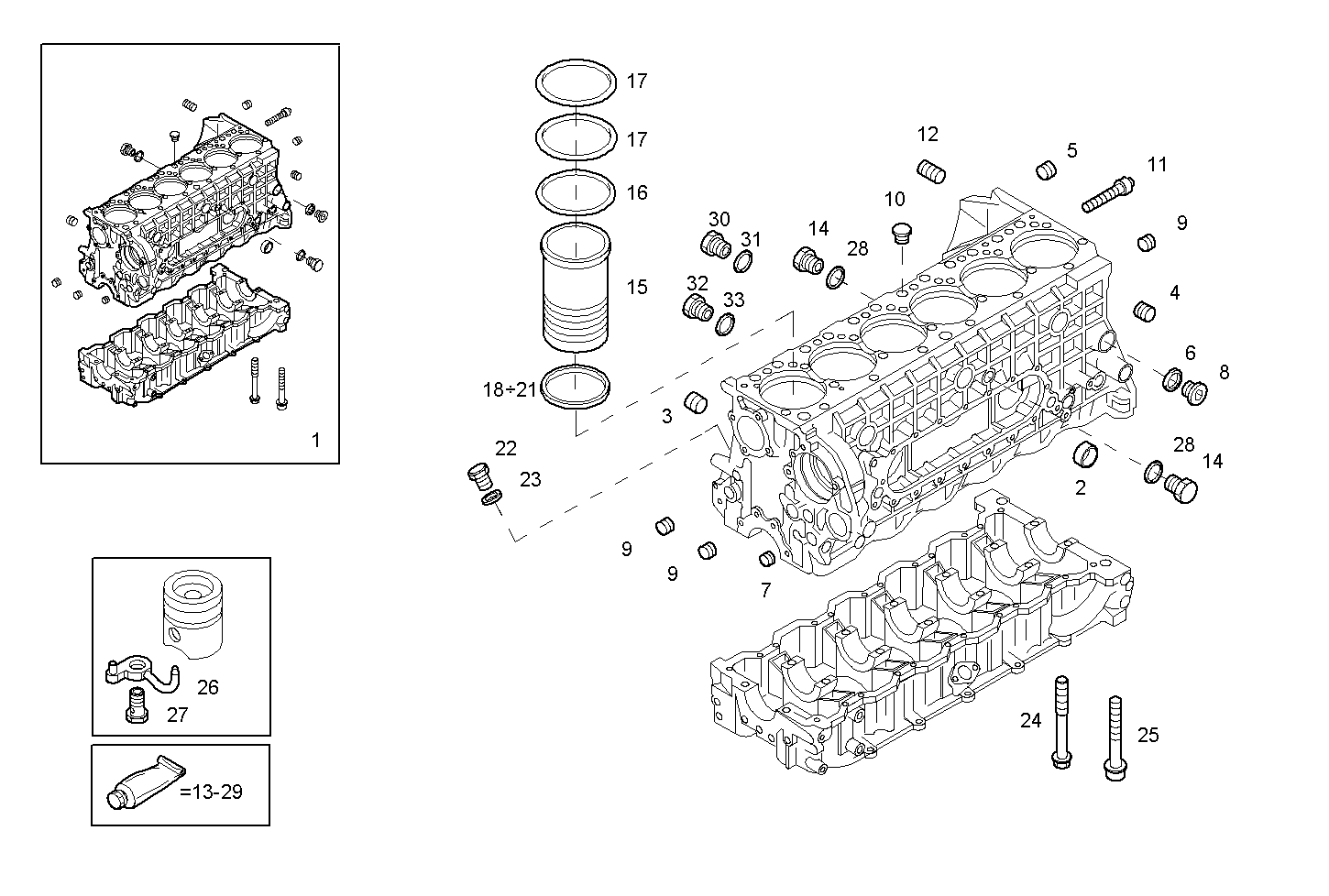 CRANKCASE parts diagram