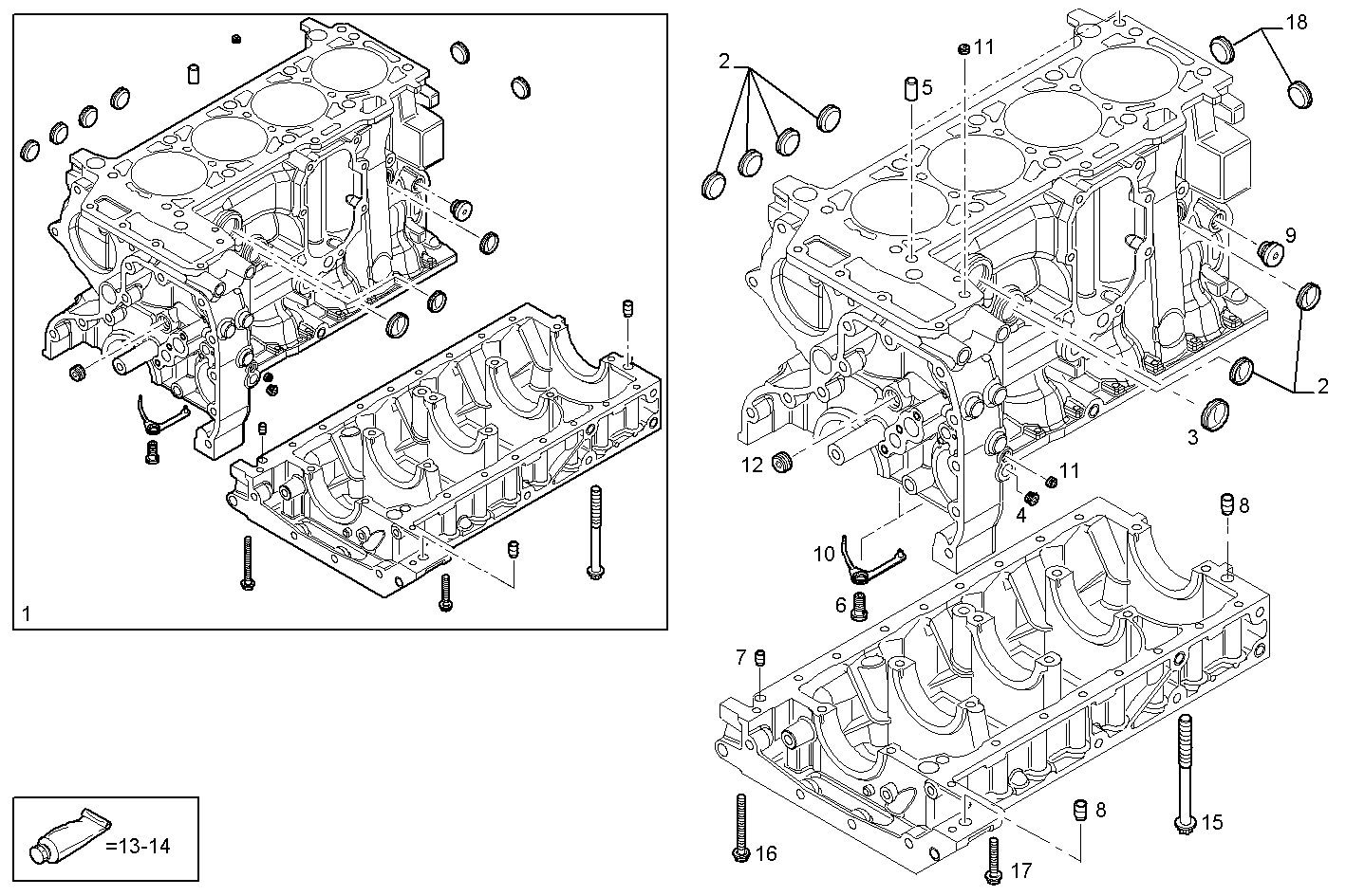 CRANKCASE parts diagram