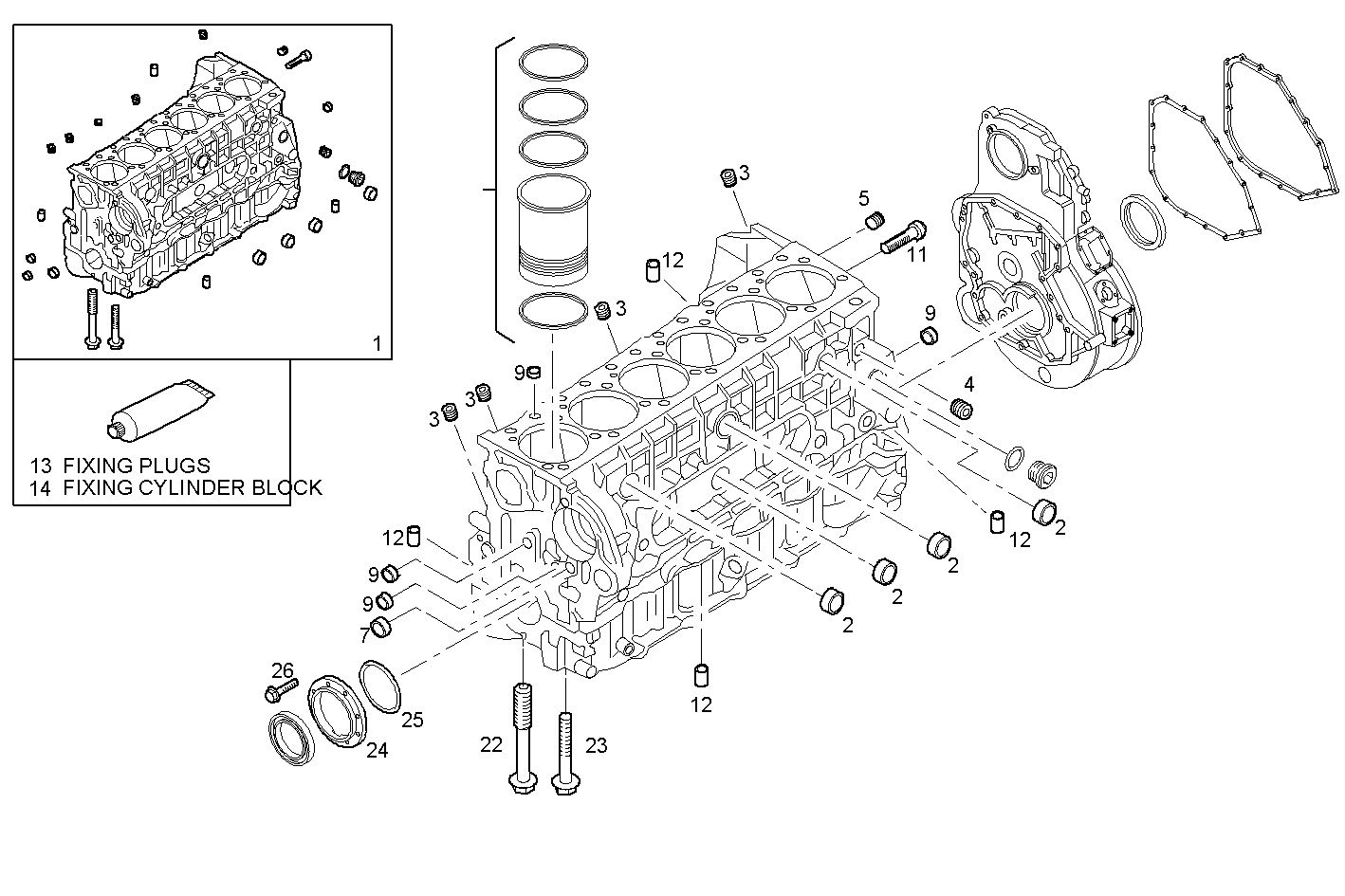 CRANKCASE parts diagram