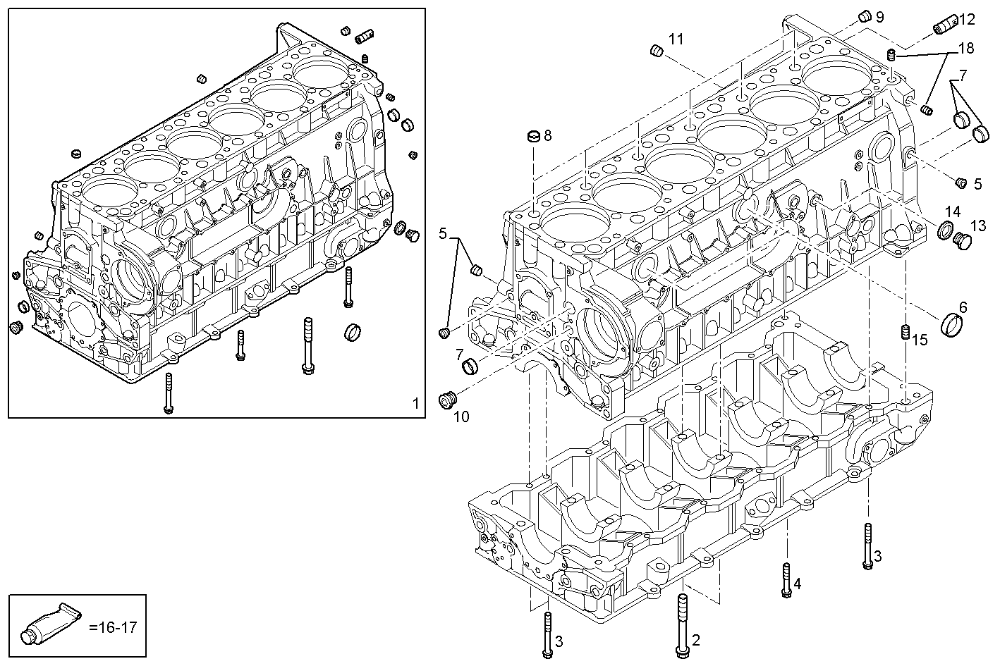 CRANKCASE parts diagram