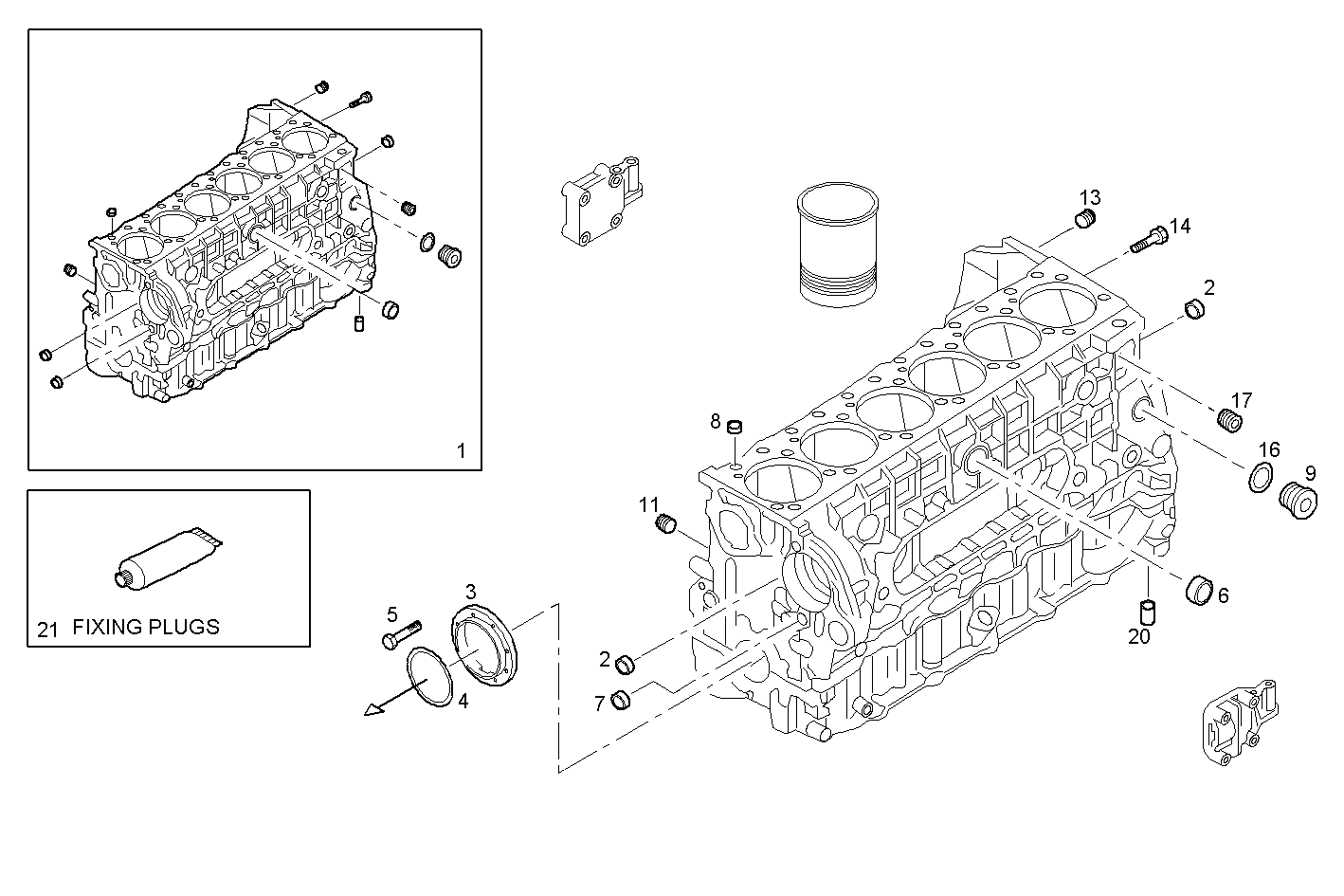 CRANKCASE parts diagram