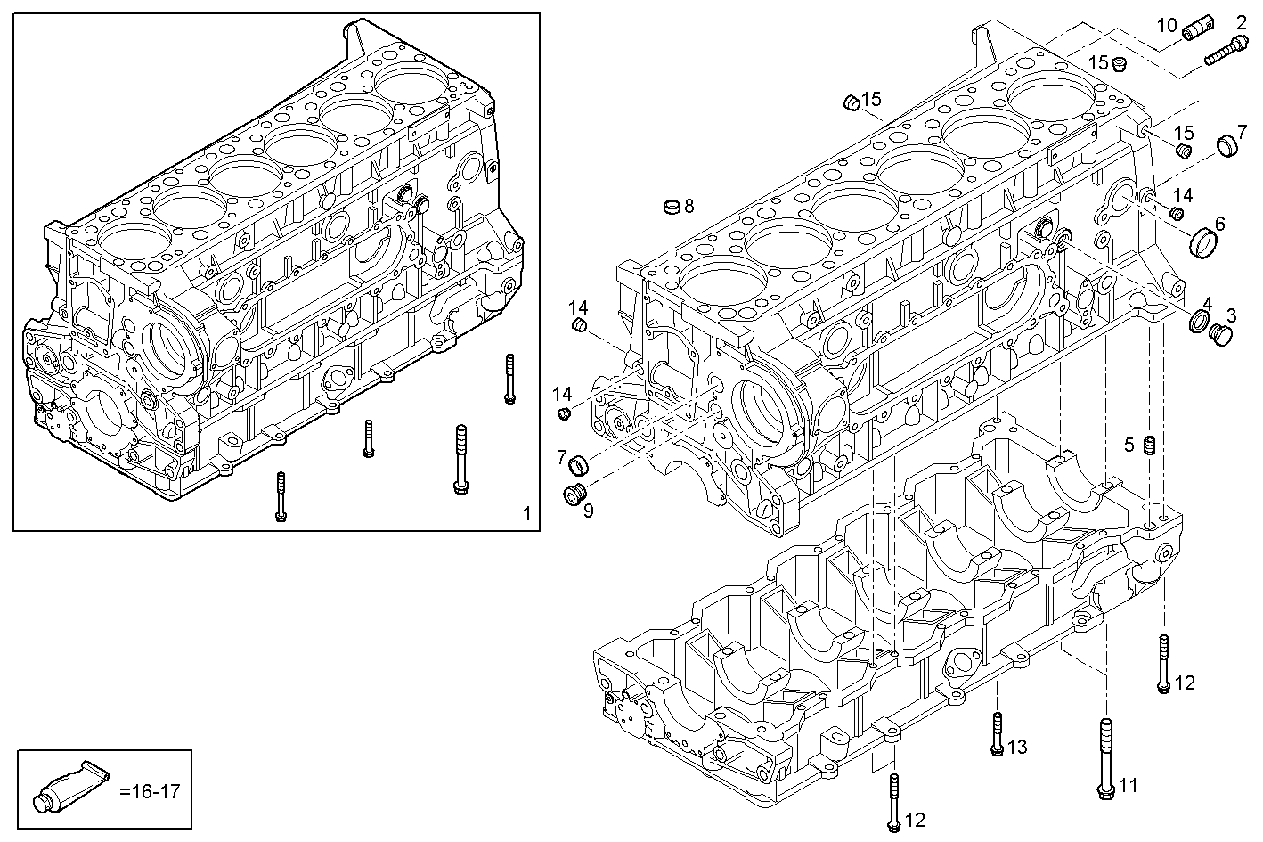 CRANKCASE parts diagram
