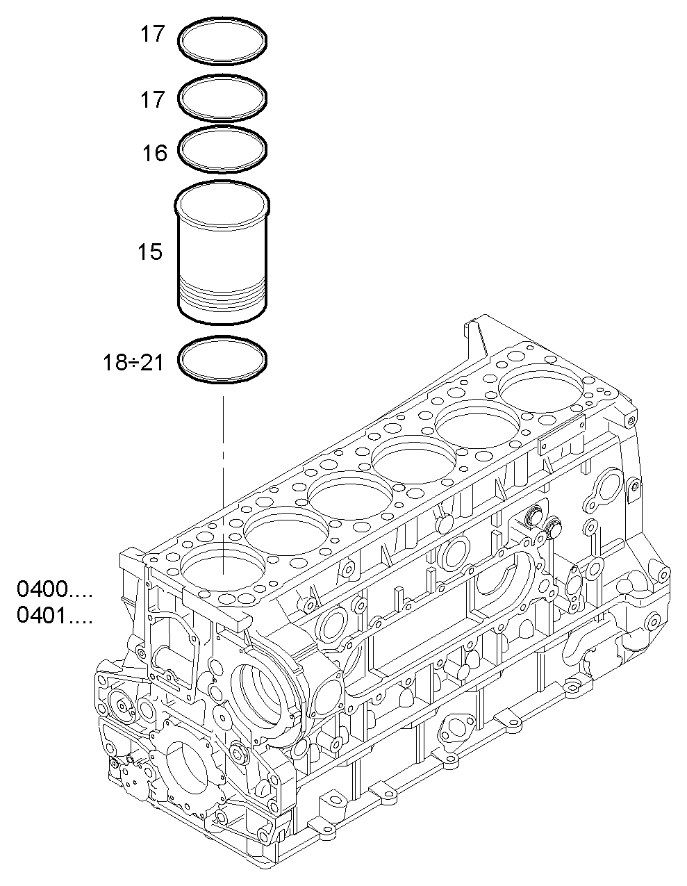 CYLINDER LINER parts diagram