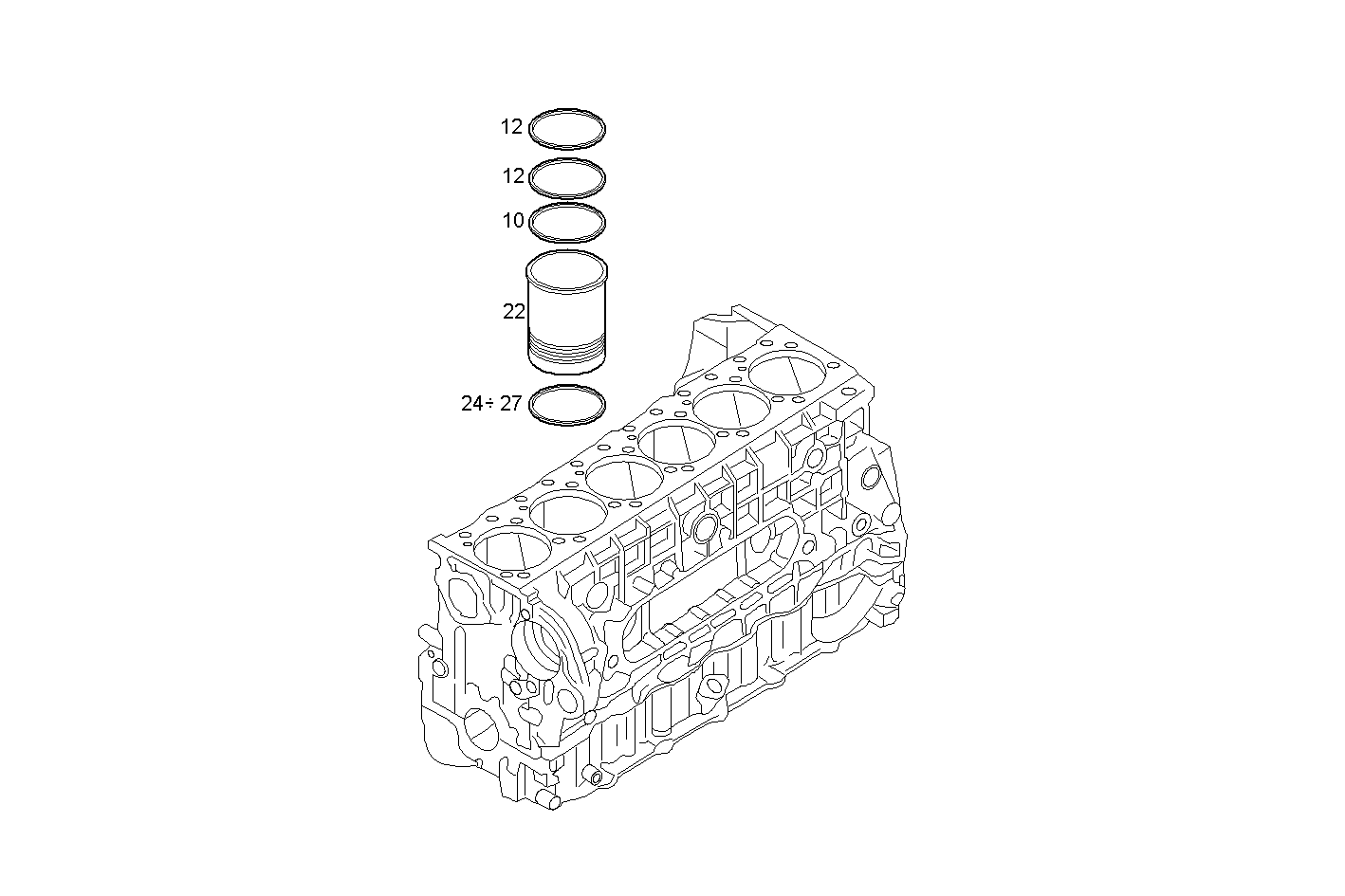 CYLINDER LINER parts diagram