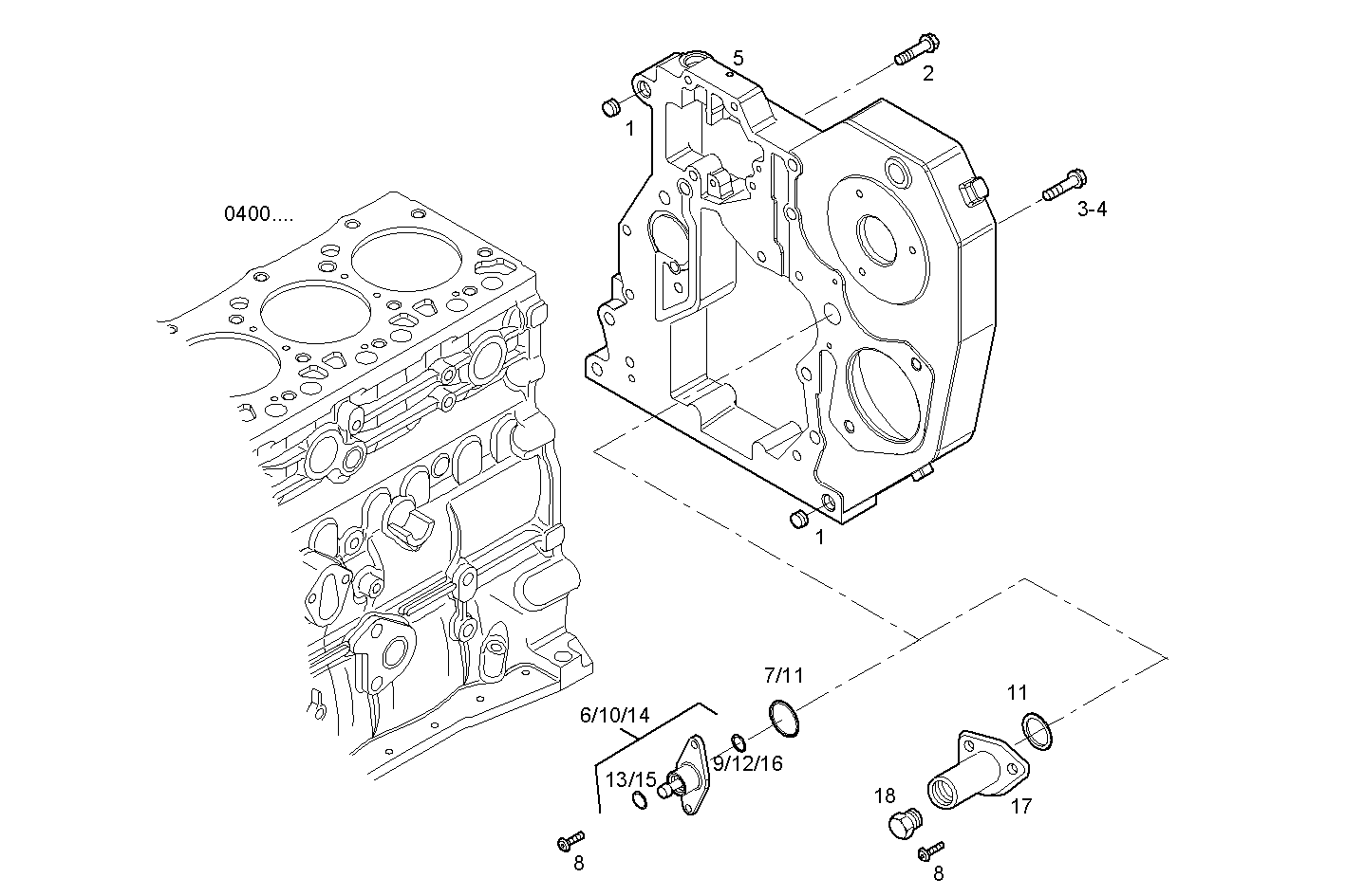 REAR C.CASE COVER parts diagram