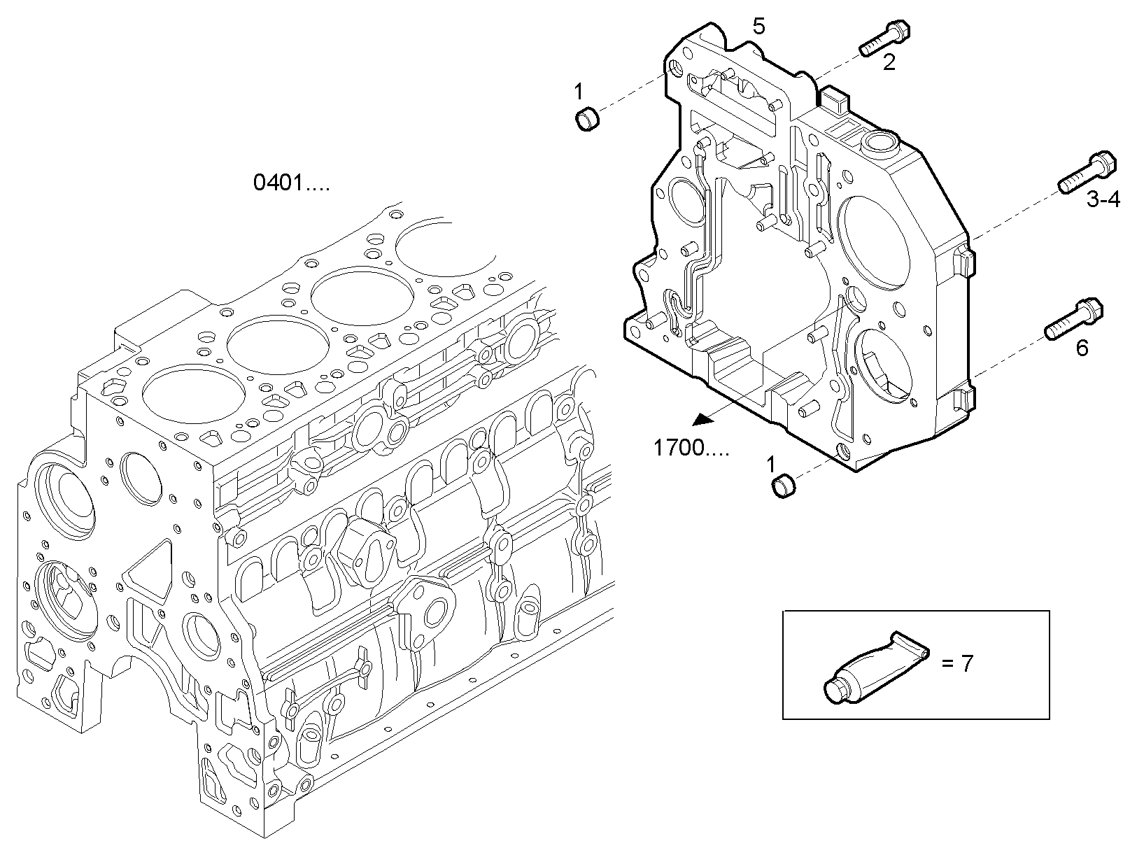 REAR C.CASE COVER parts diagram