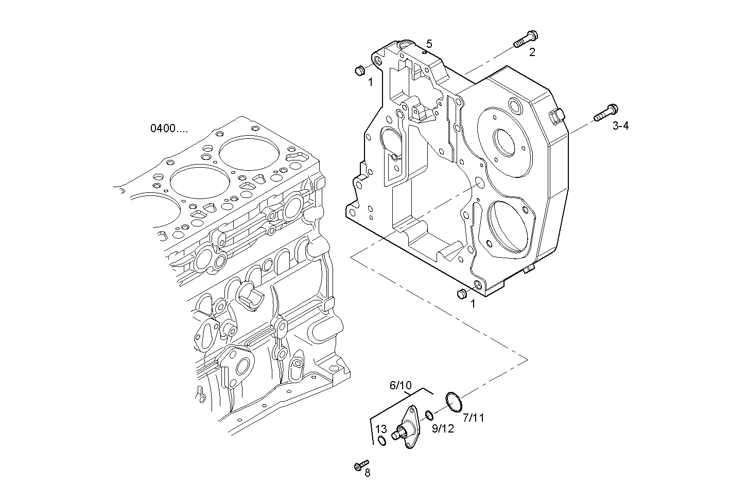 REAR C.CASE COVER parts diagram
