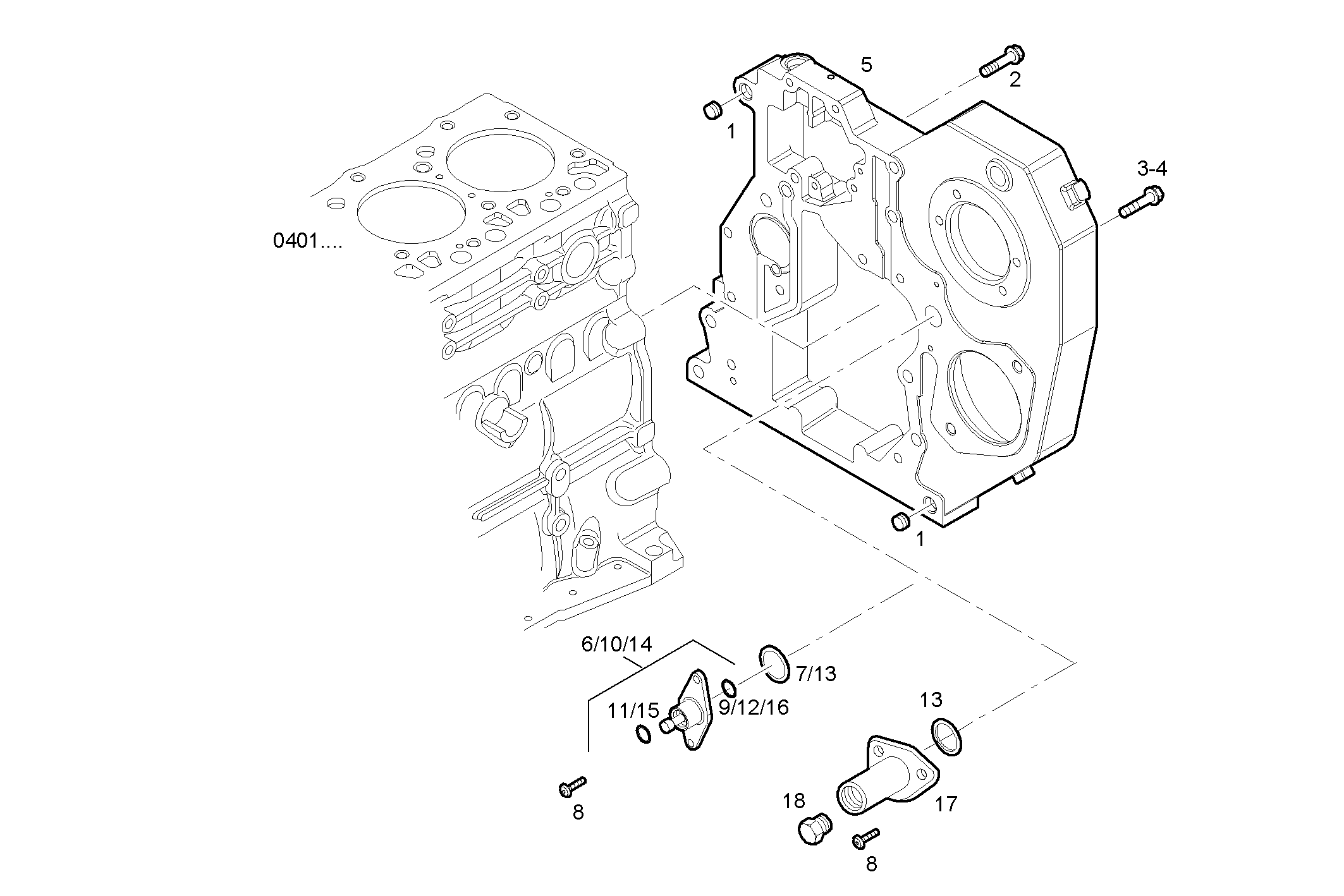REAR C.CASE COVER parts diagram