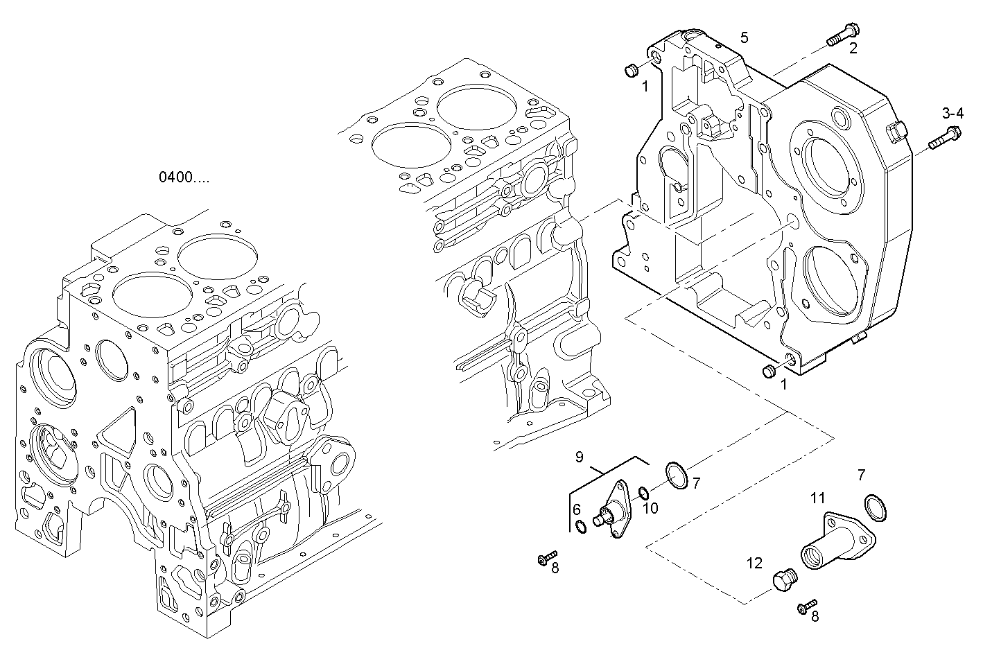 REAR C.CASE COVER parts diagram