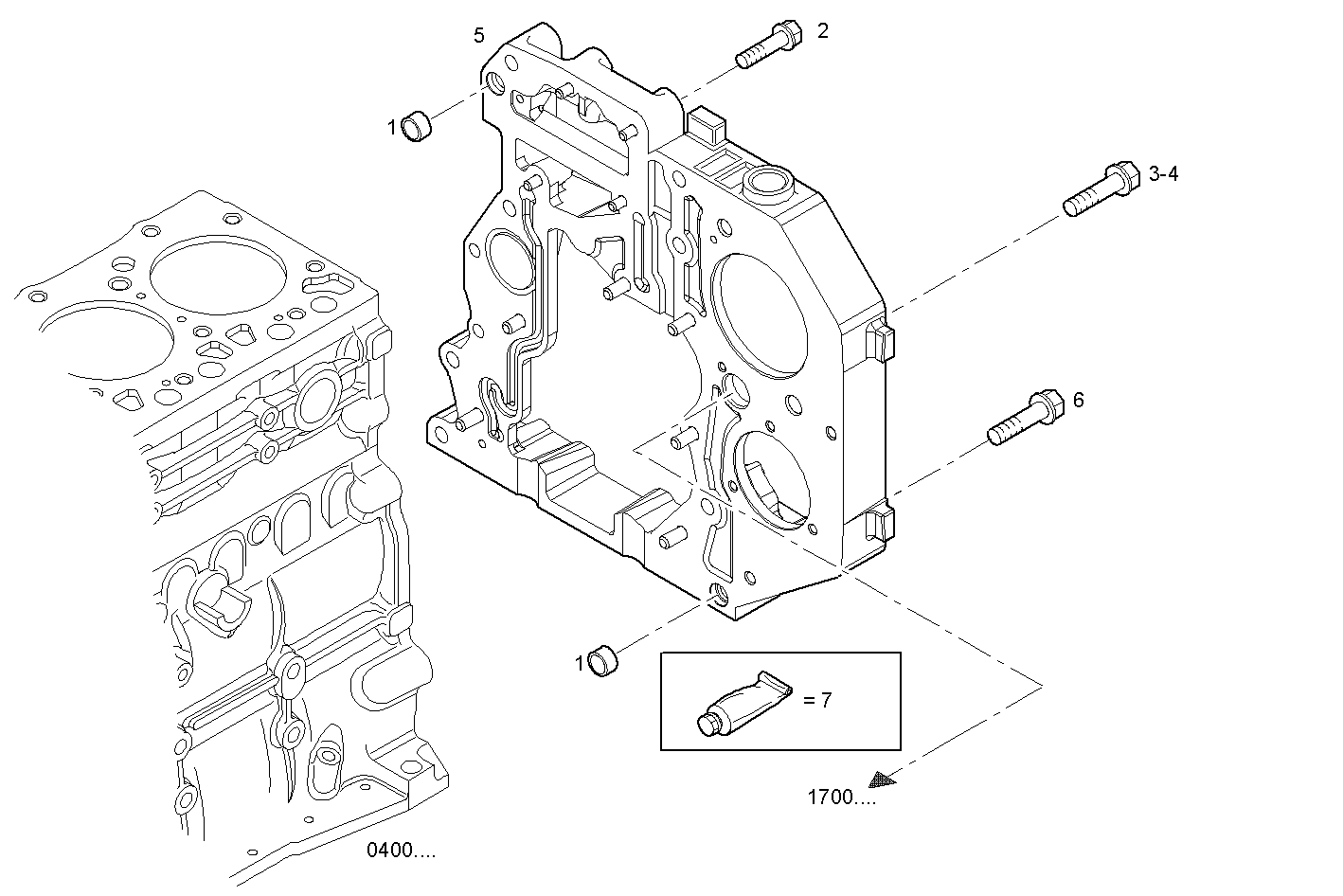 REAR C.CASE COVER parts diagram