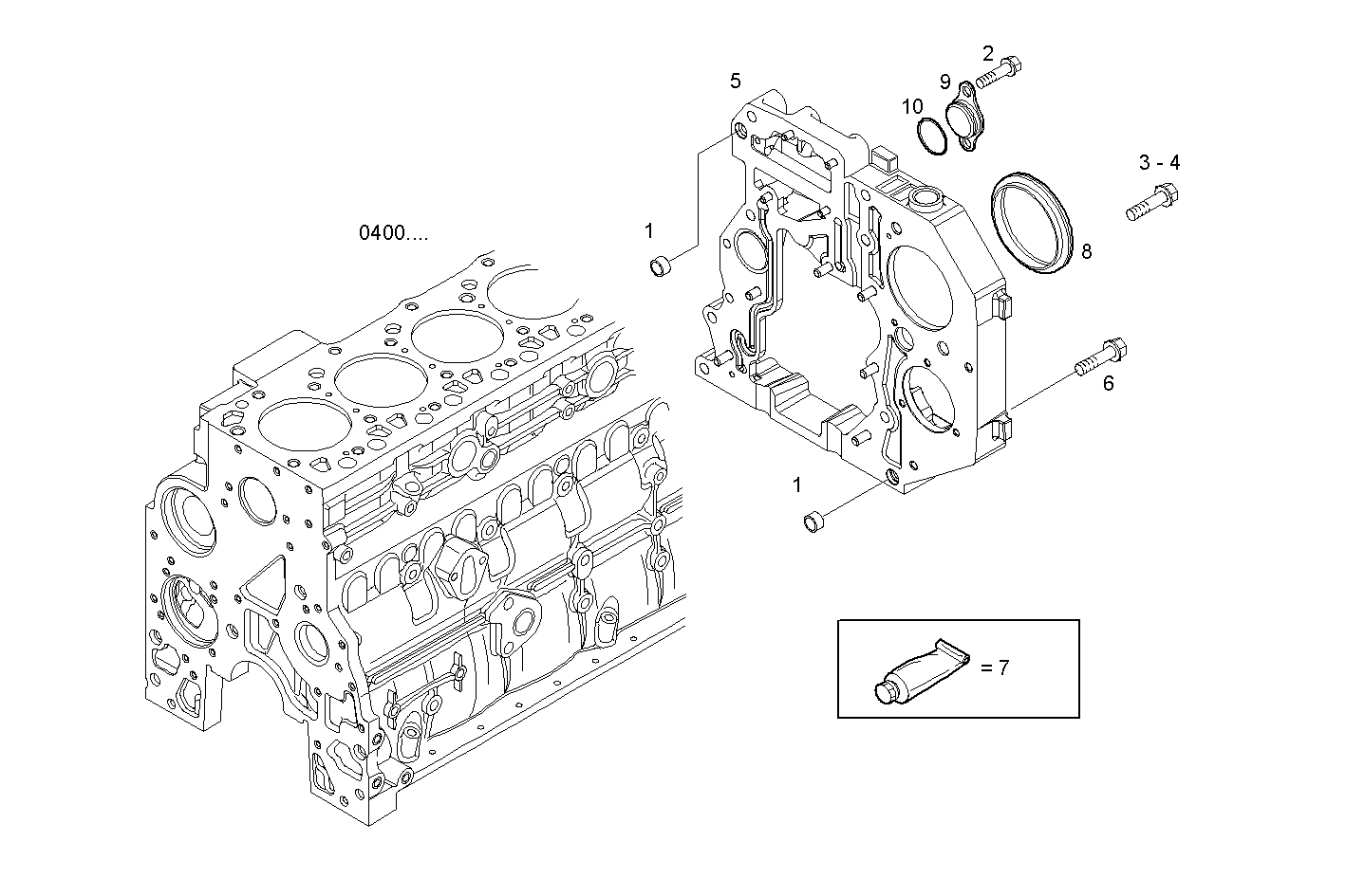 REAR C.CASE COVER parts diagram