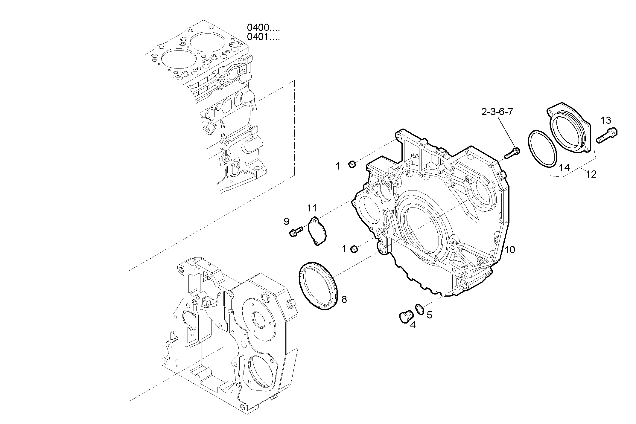 FLYWHEEL HOUSING parts diagram