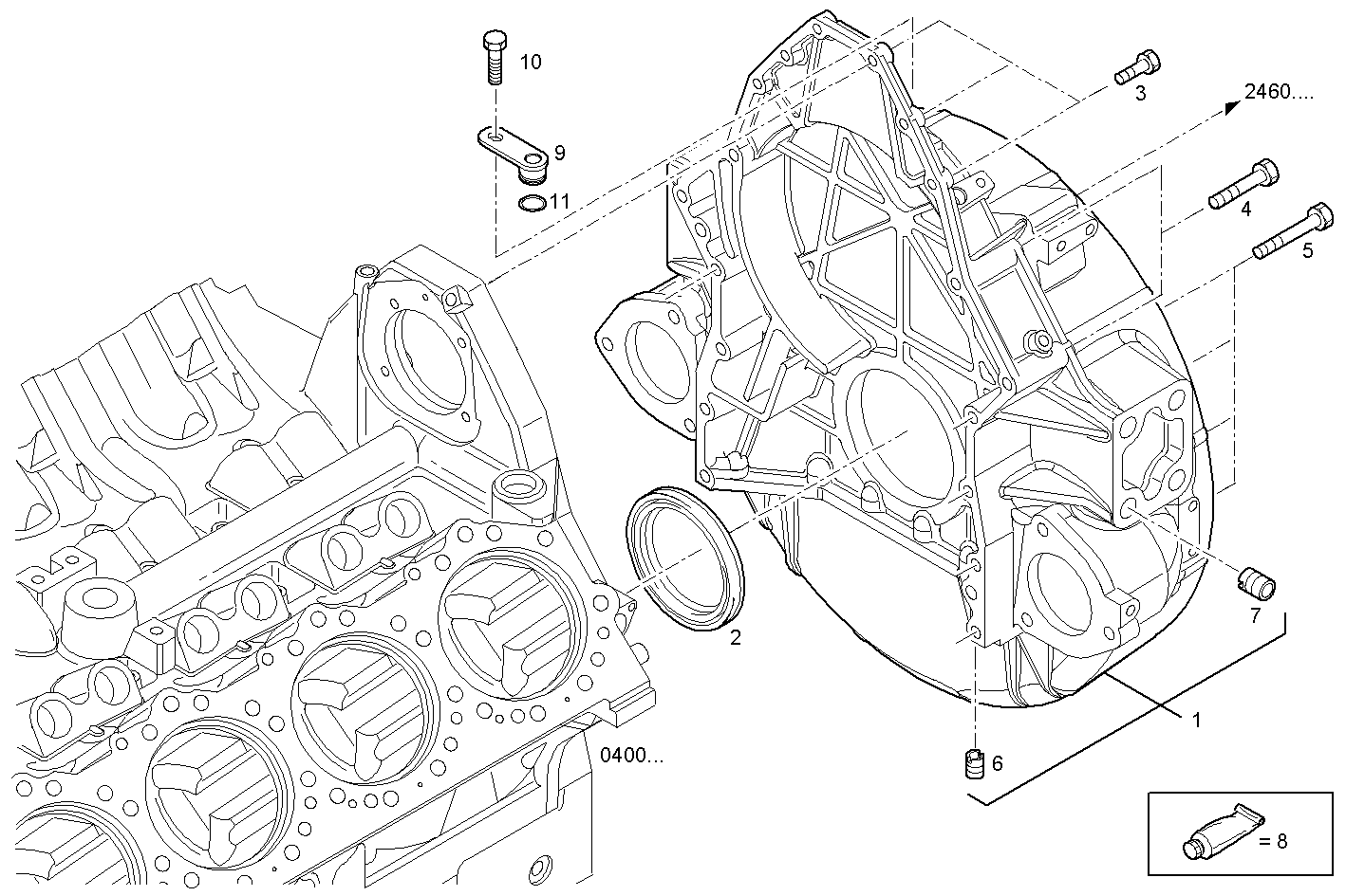 FLYWHEEL HOUSING parts diagram