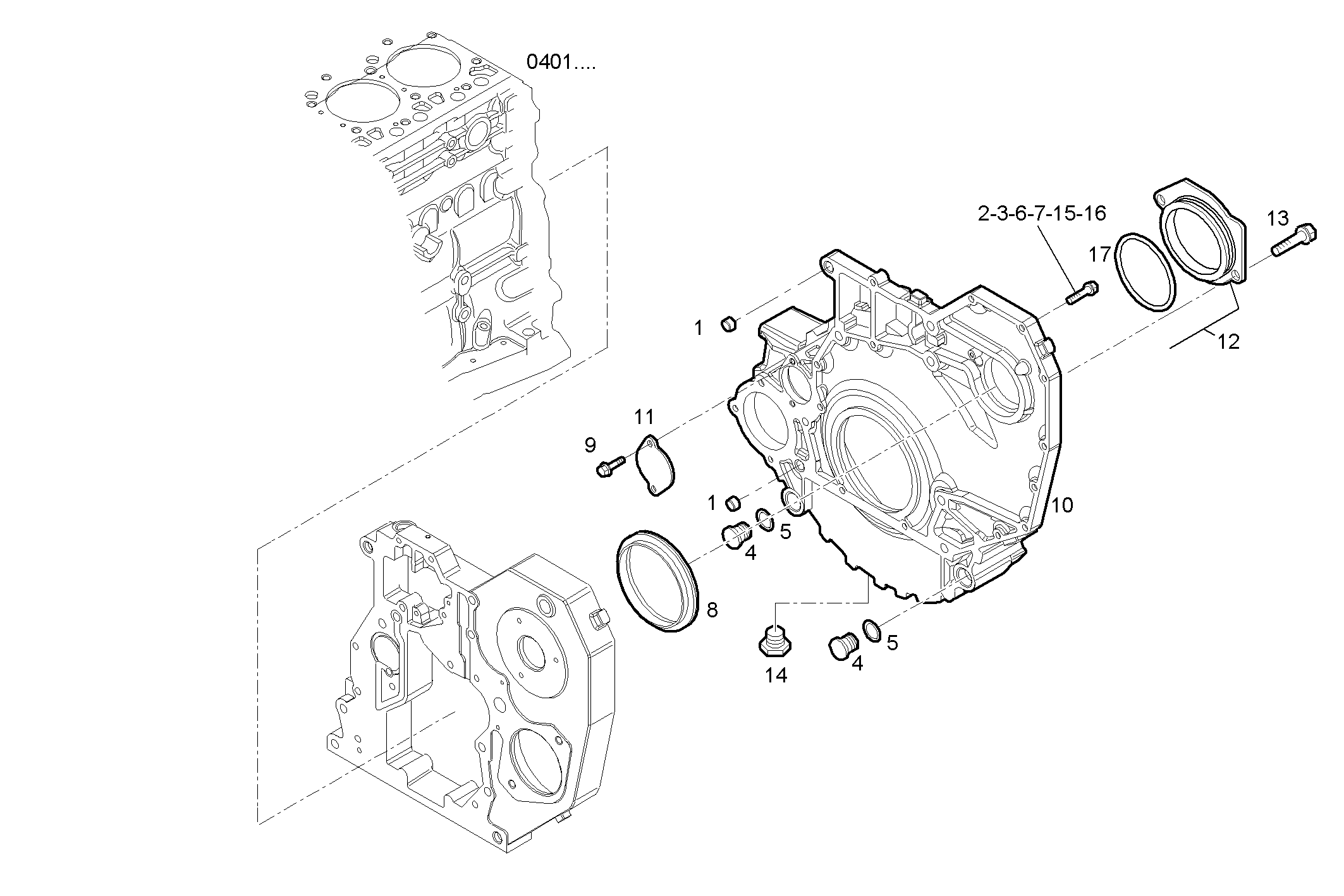 FLYWHEEL HOUSING parts diagram