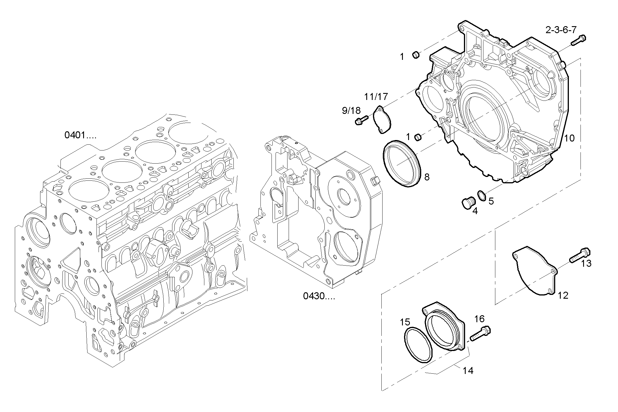 FLYWHEEL HOUSING parts diagram