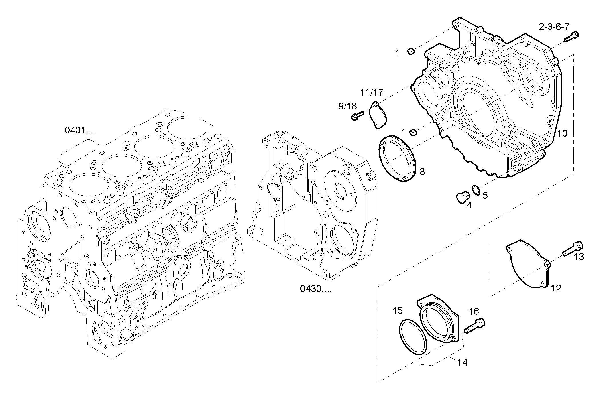 FLYWHEEL HOUSING parts diagram