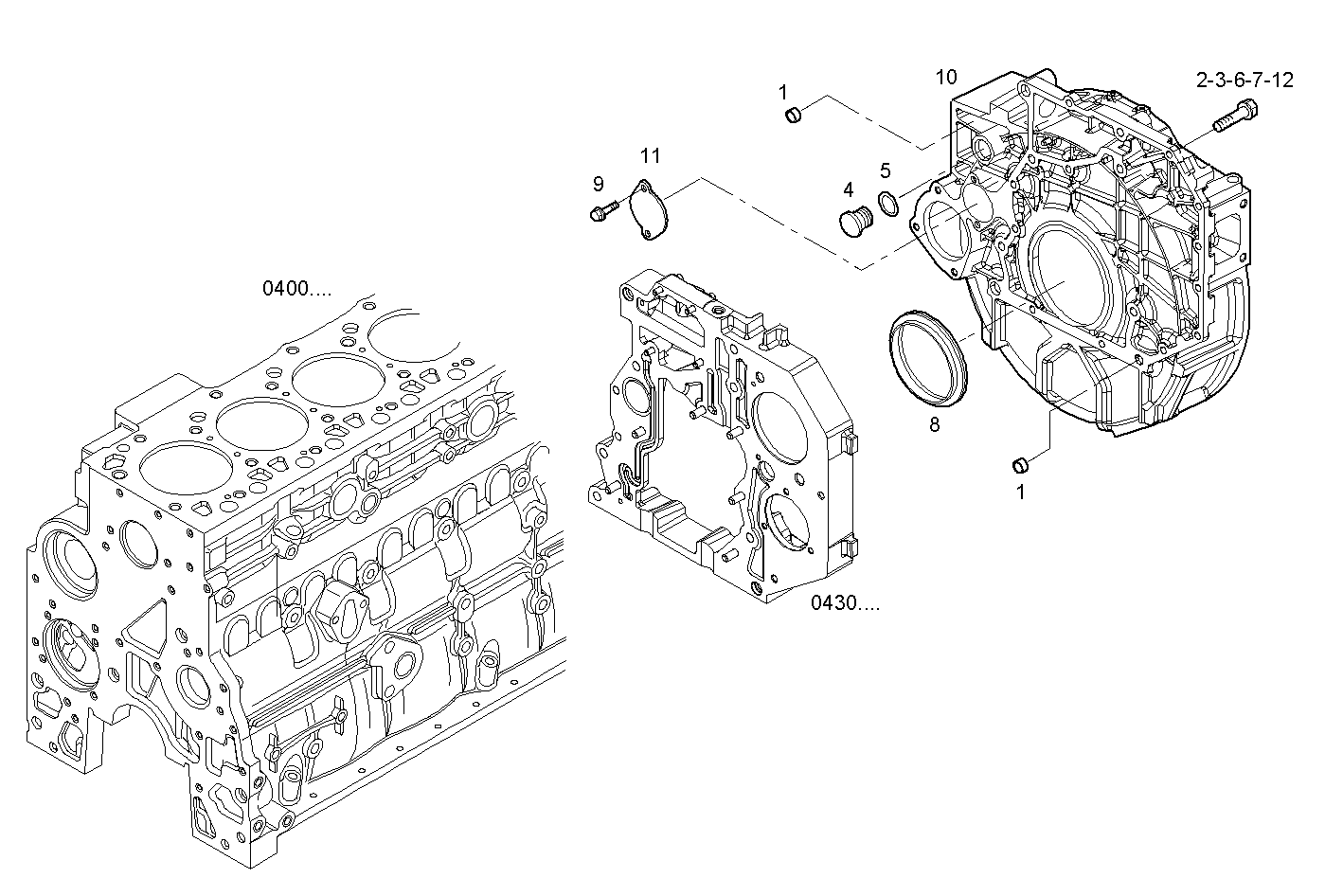 FLYWHEEL HOUSING parts diagram