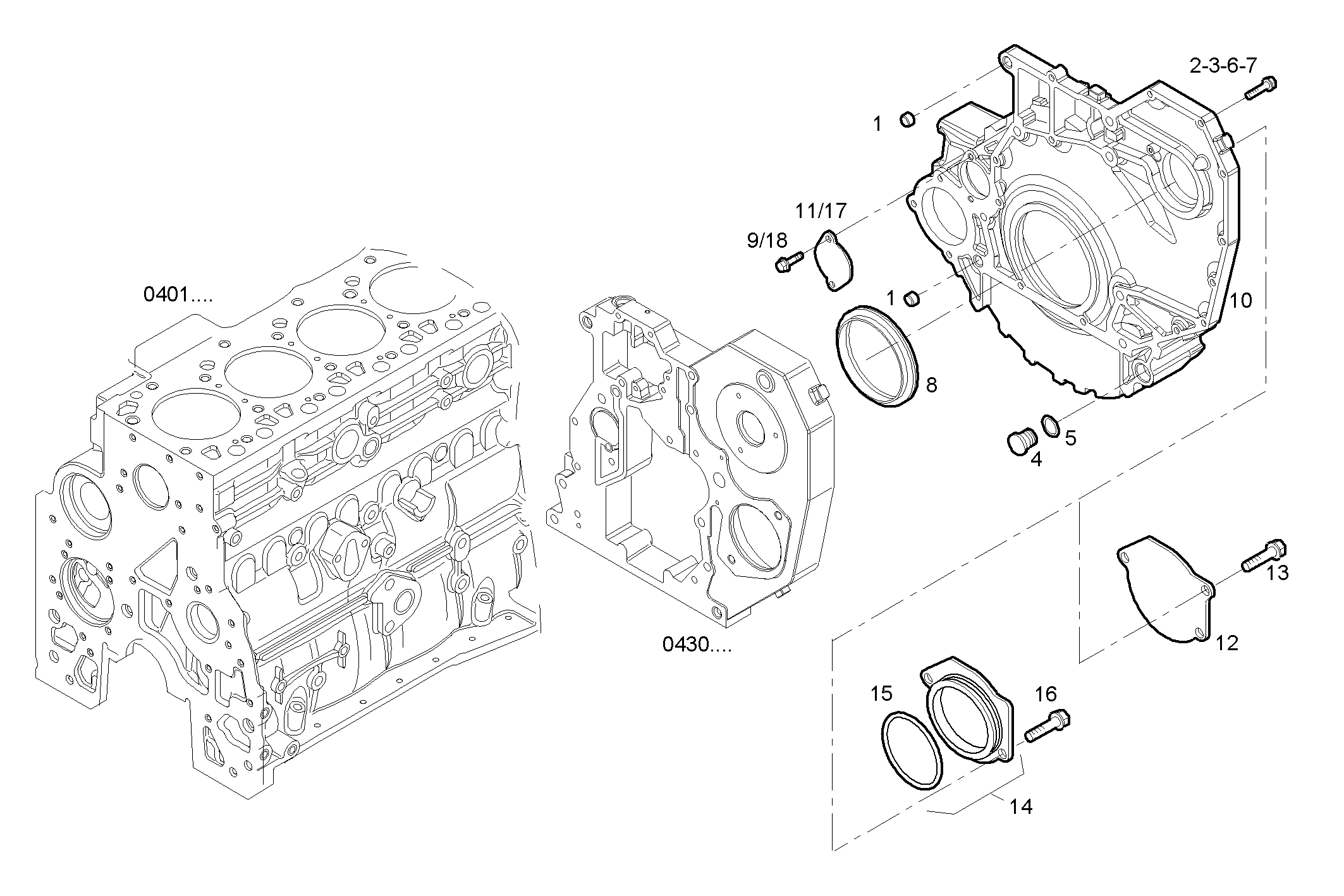 FLYWHEEL HOUSING parts diagram