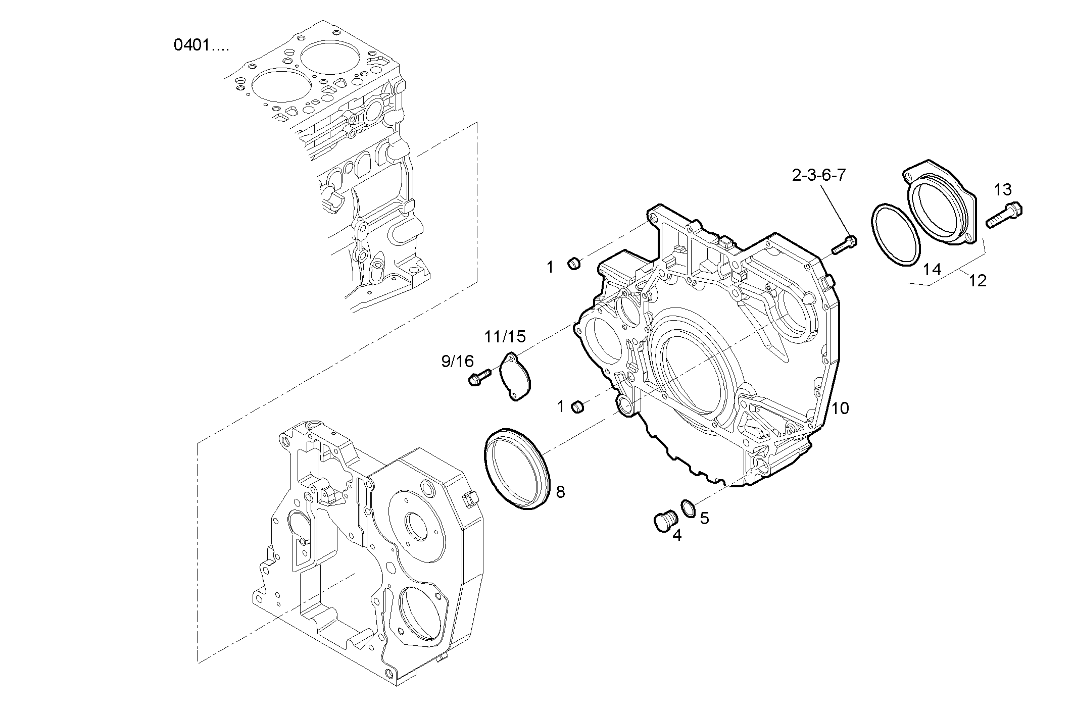 FLYWHEEL HOUSING parts diagram