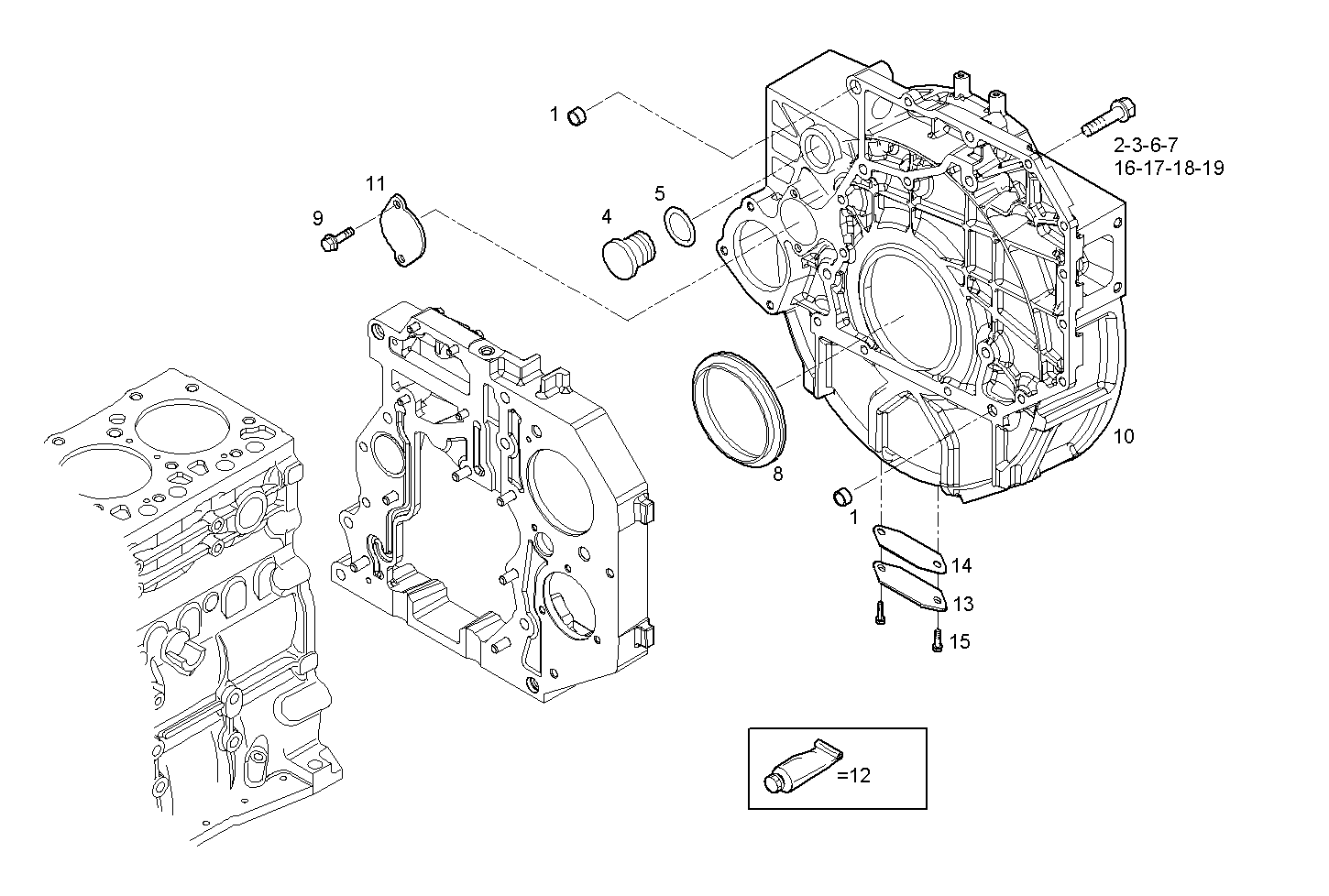 FLYWHEEL HOUSING parts diagram