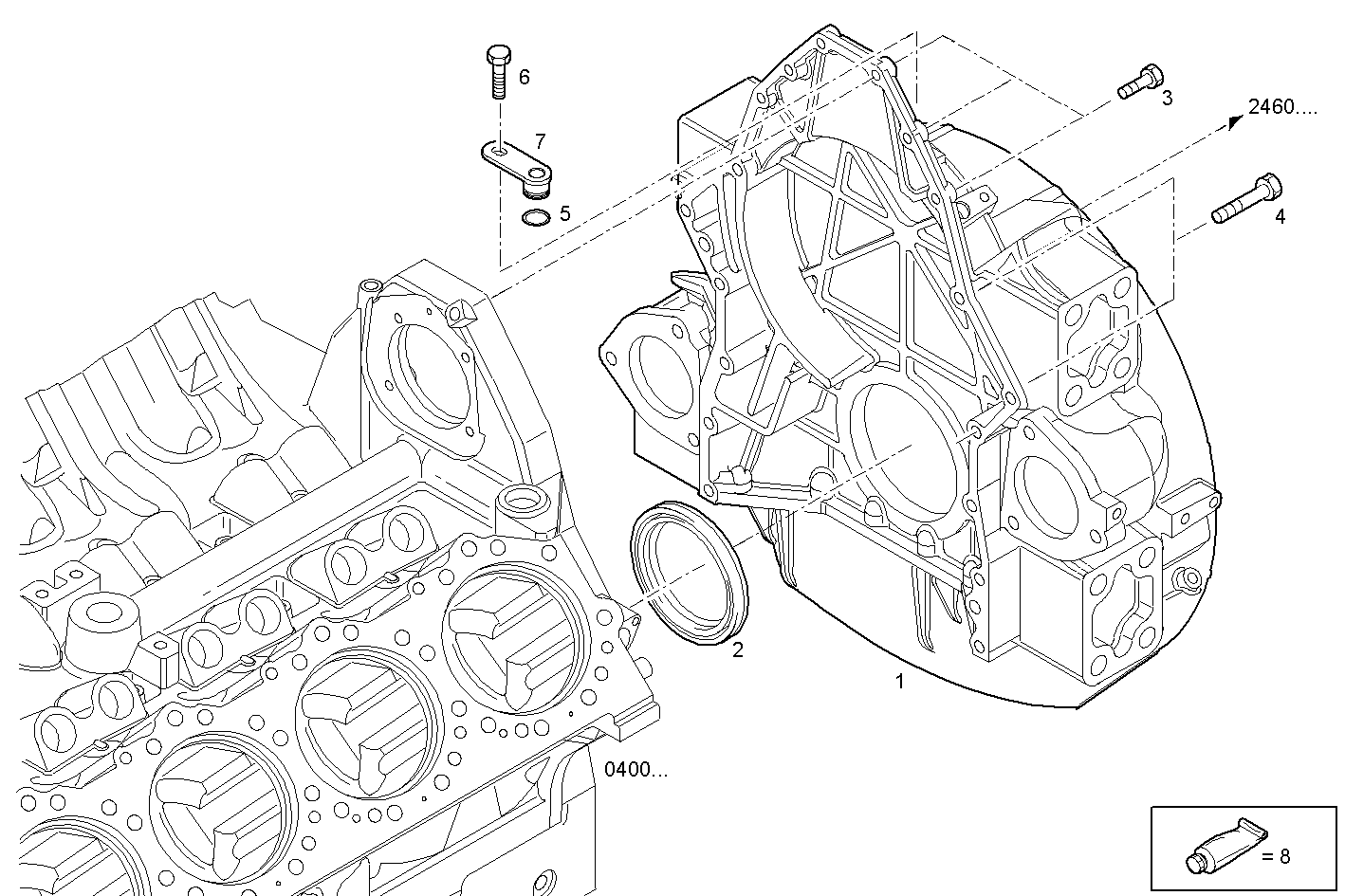 FLYWHEEL HOUSING parts diagram