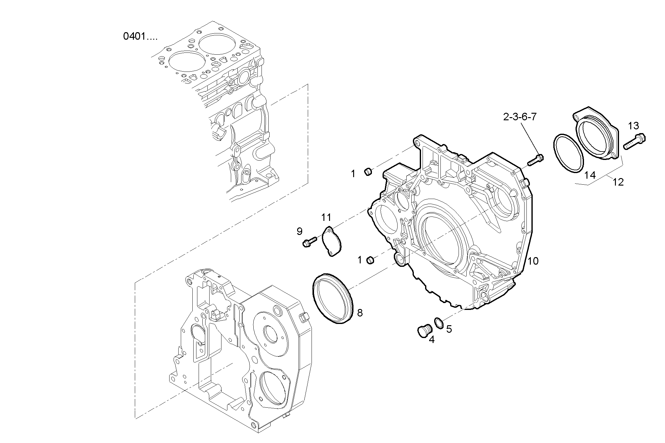 FLYWHEEL HOUSING parts diagram