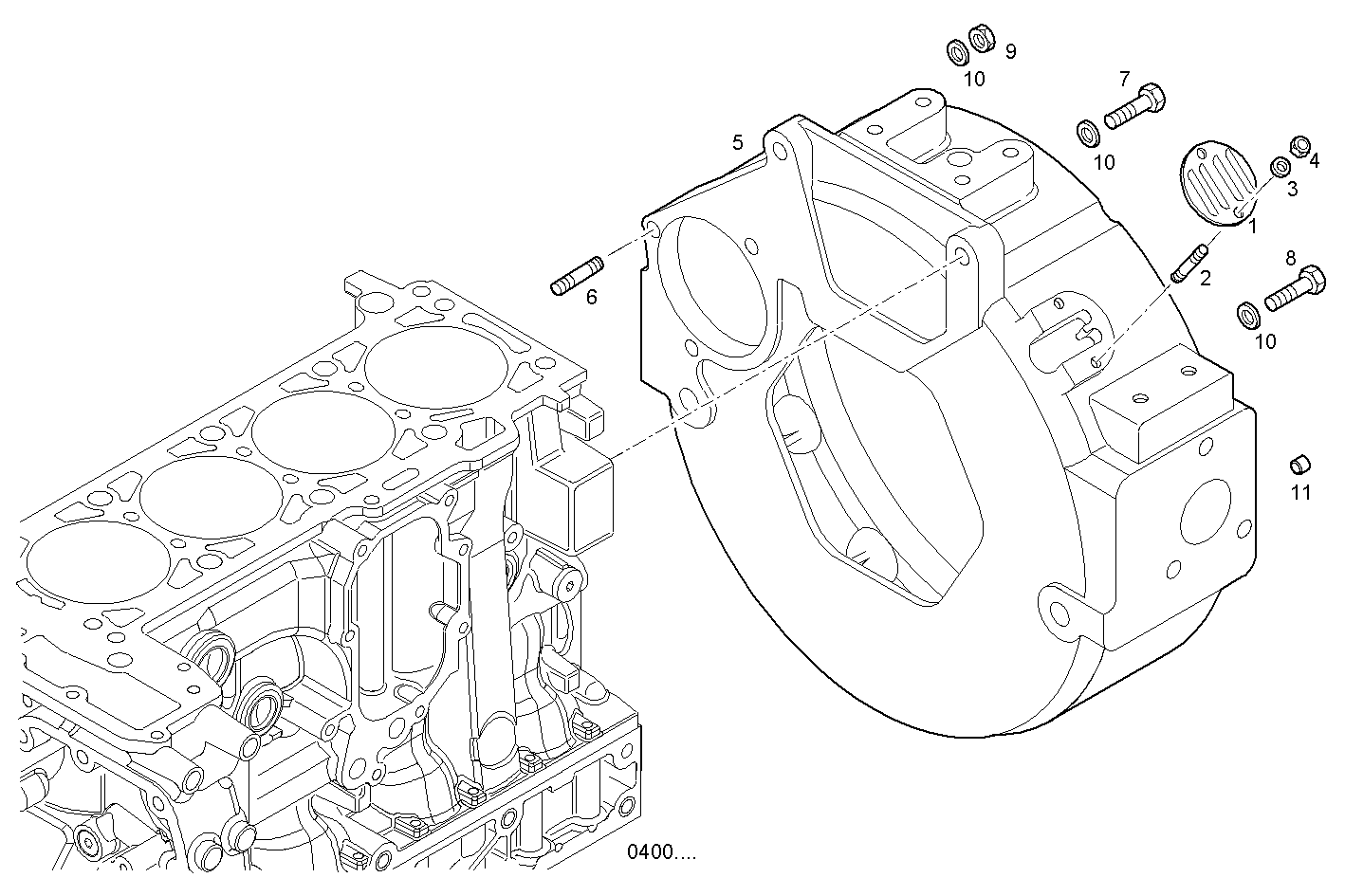 FLYWHEEL HOUSING parts diagram