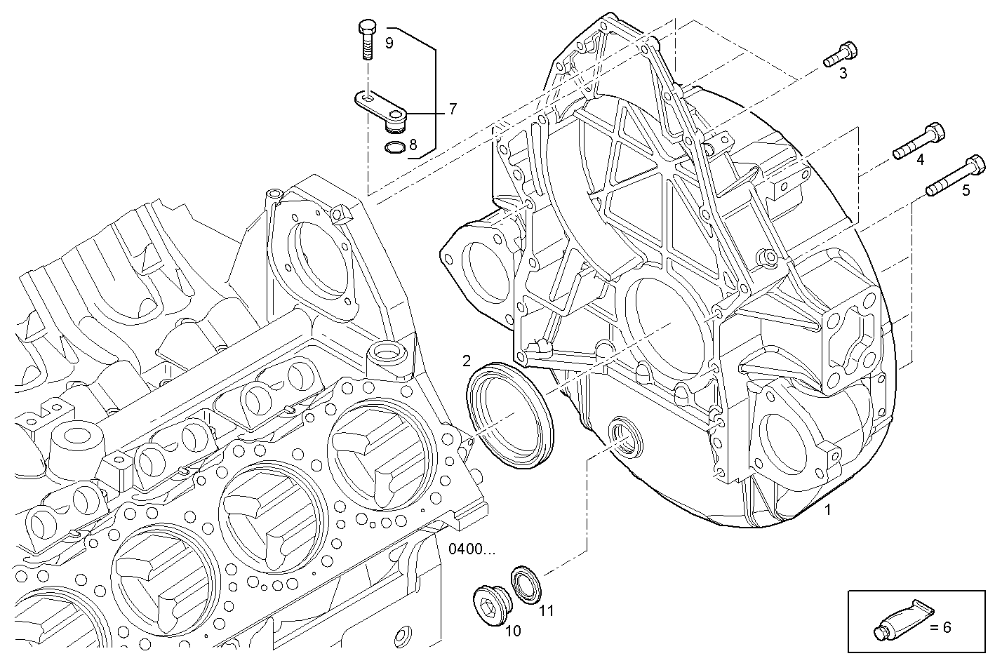 FLYWHEEL HOUSING parts diagram
