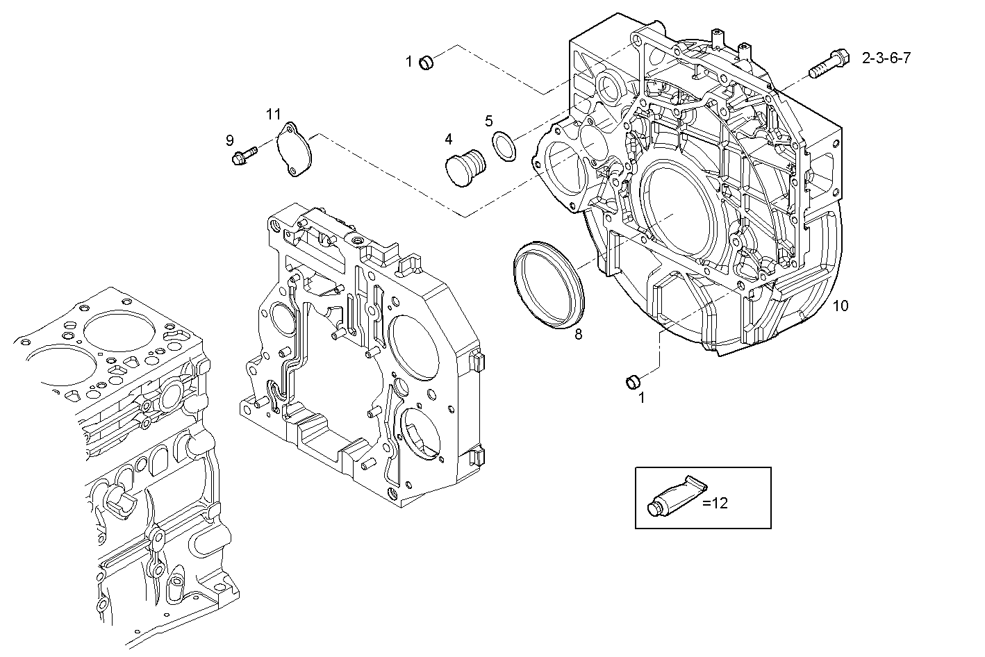 FLYWHEEL HOUSING parts diagram