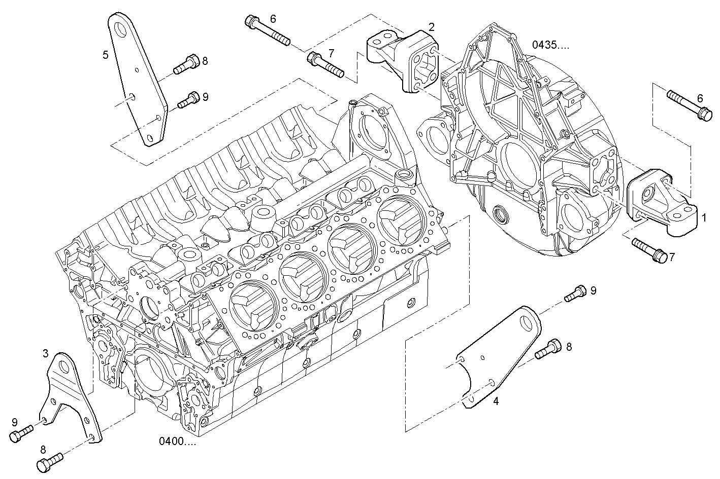 ENGINE SUSPENSION parts diagram