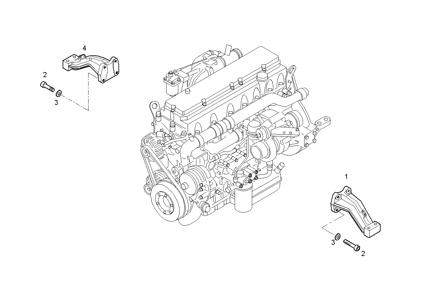 FRONT ENGINE MOUNTING parts diagram