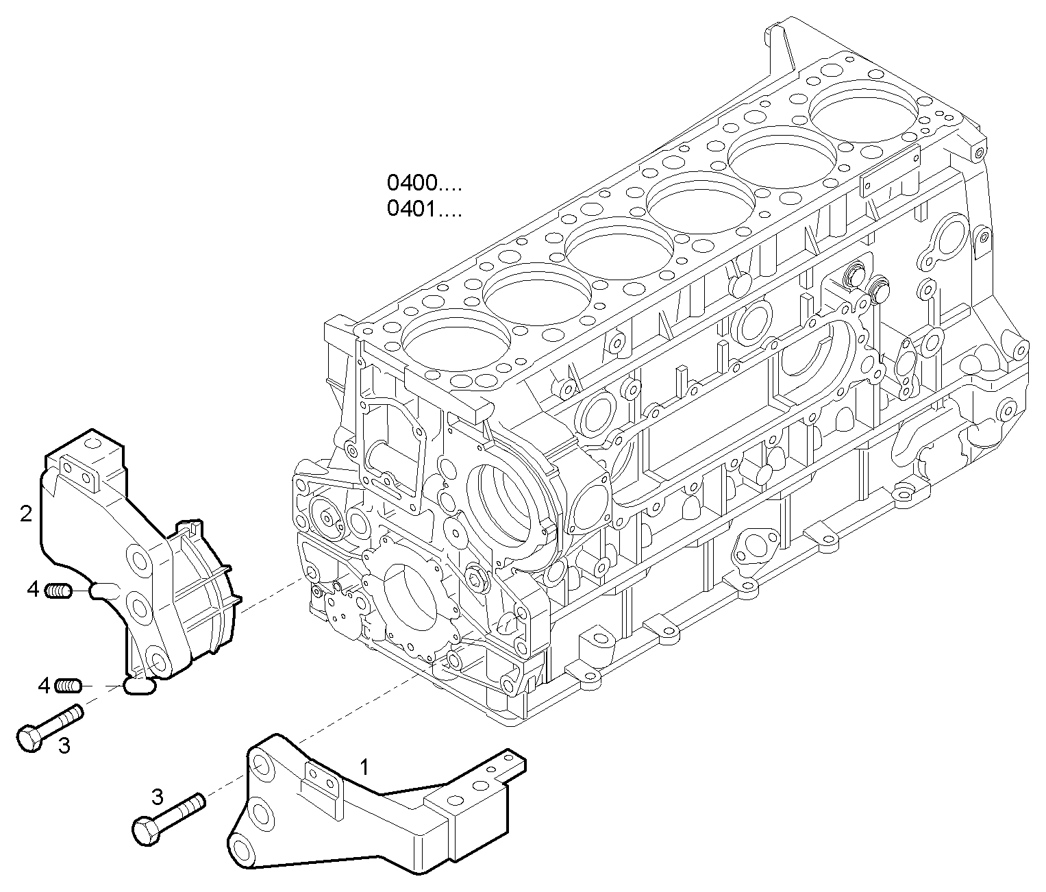 FRONT ENGINE MOUNTING parts diagram