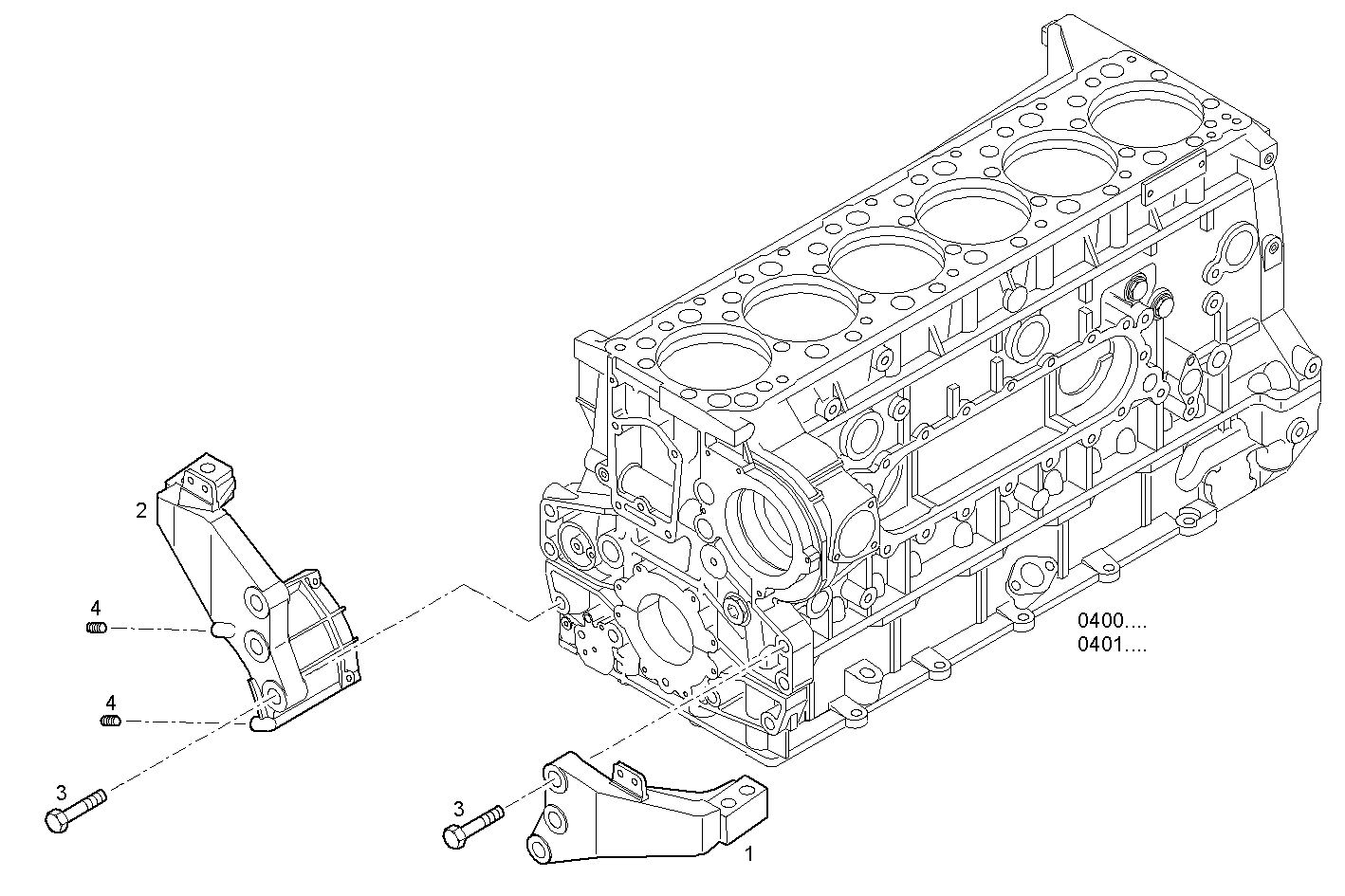 FRONT ENGINE MOUNTING parts diagram