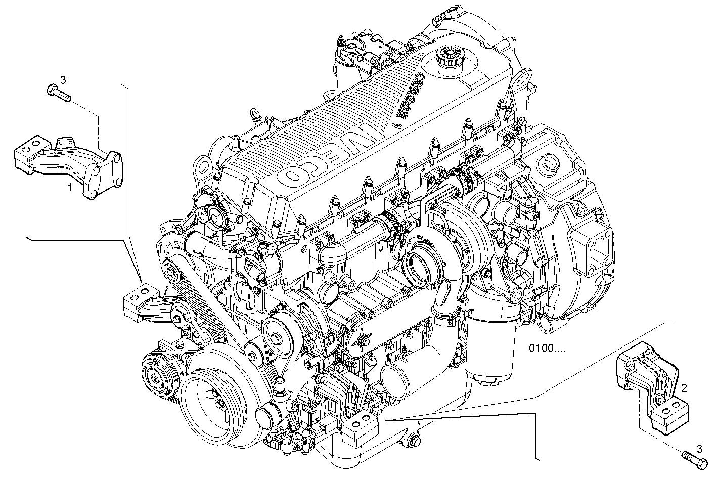 FRONT ENGINE MOUNTING parts diagram