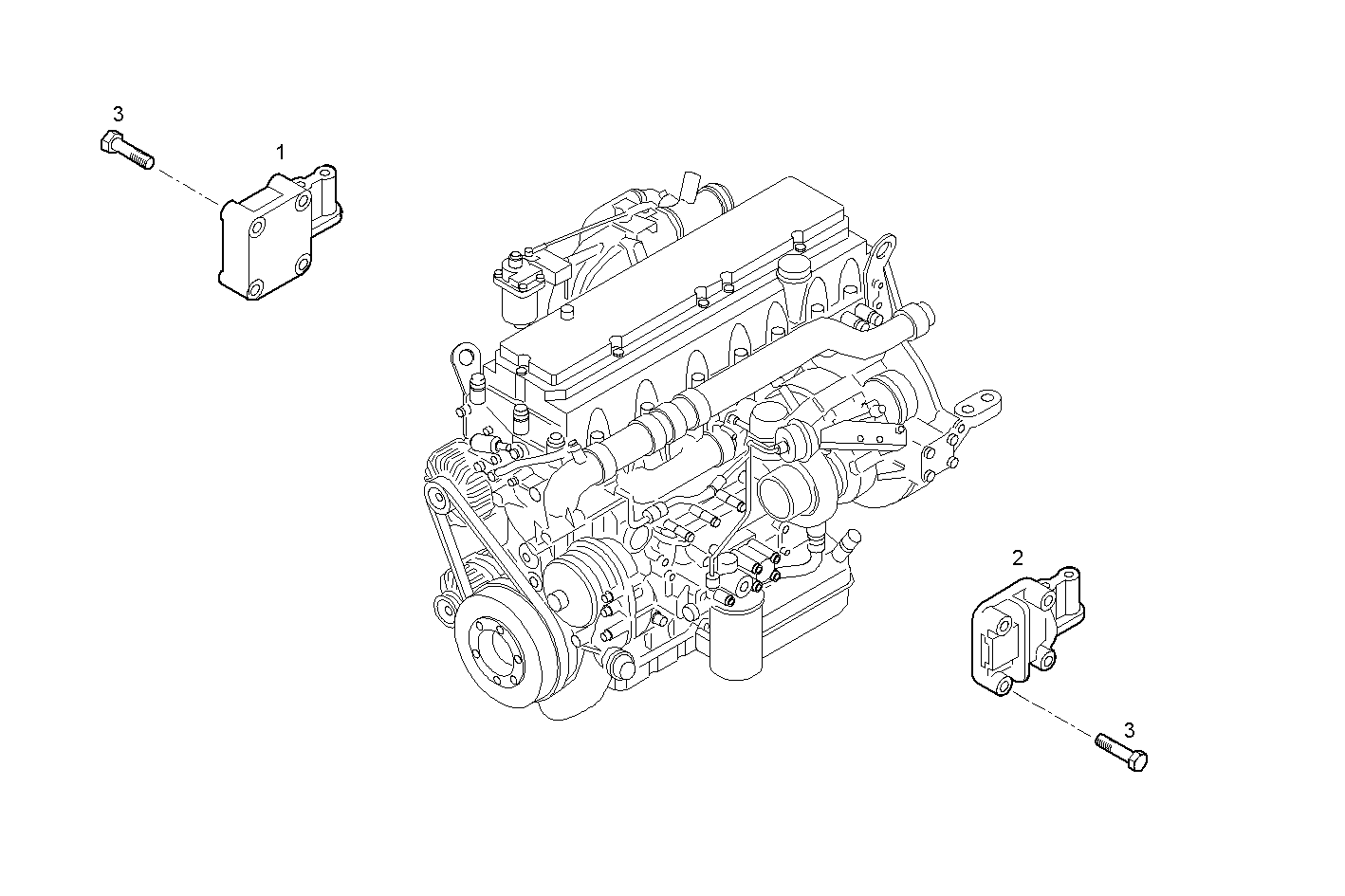 REAR ENGINE MOUNTING parts diagram
