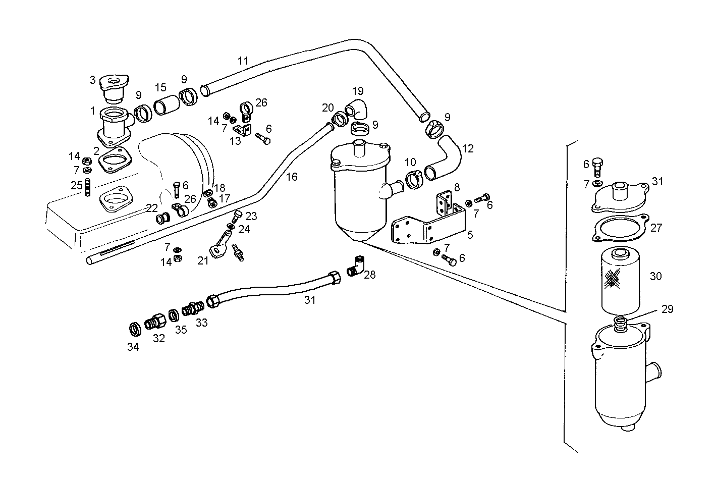 ENGINE BREATHERS parts diagram