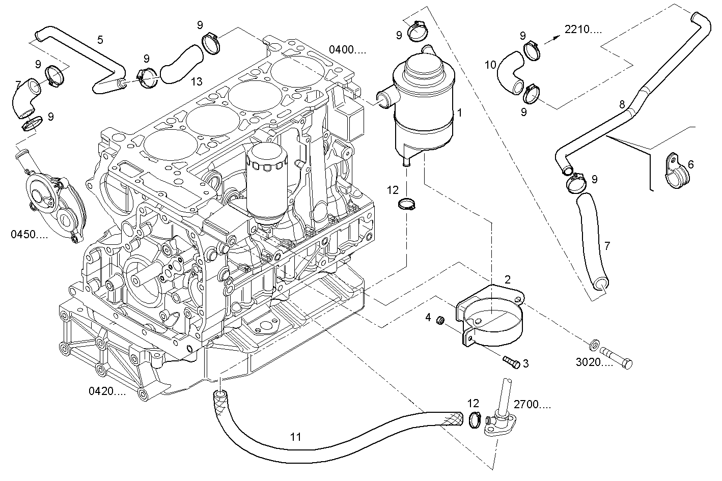 ENGINE BREATHERS parts diagram