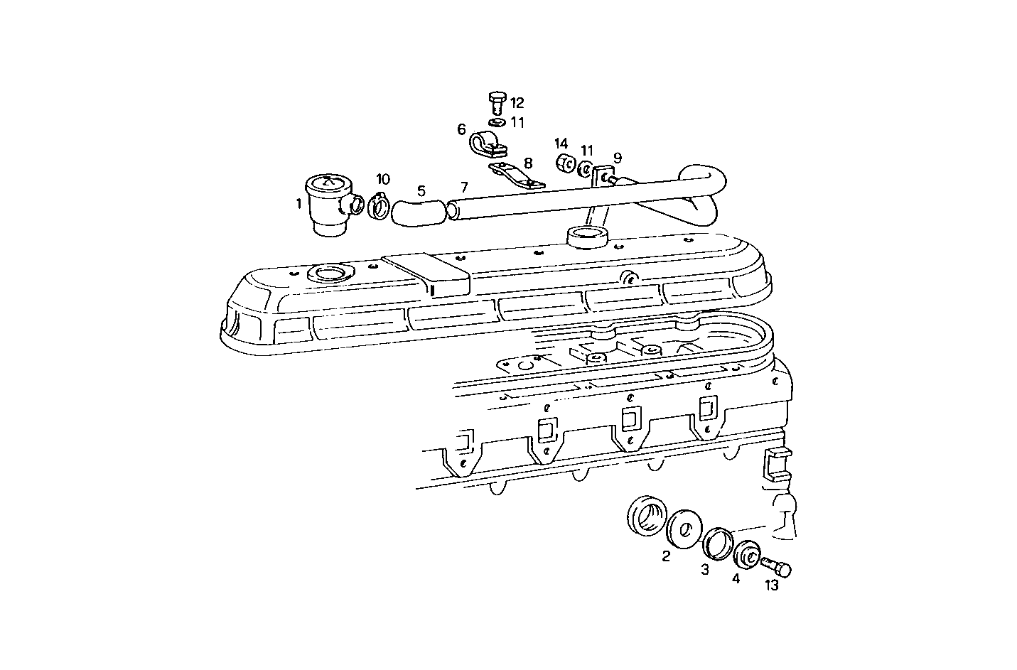 ENGINE BREATHERS parts diagram