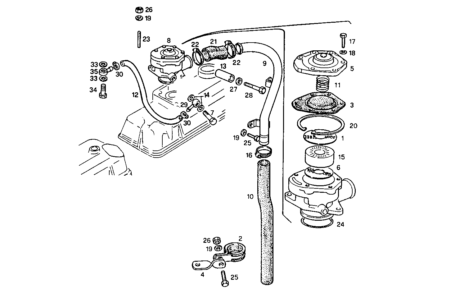 ENGINE BREATHERS parts diagram