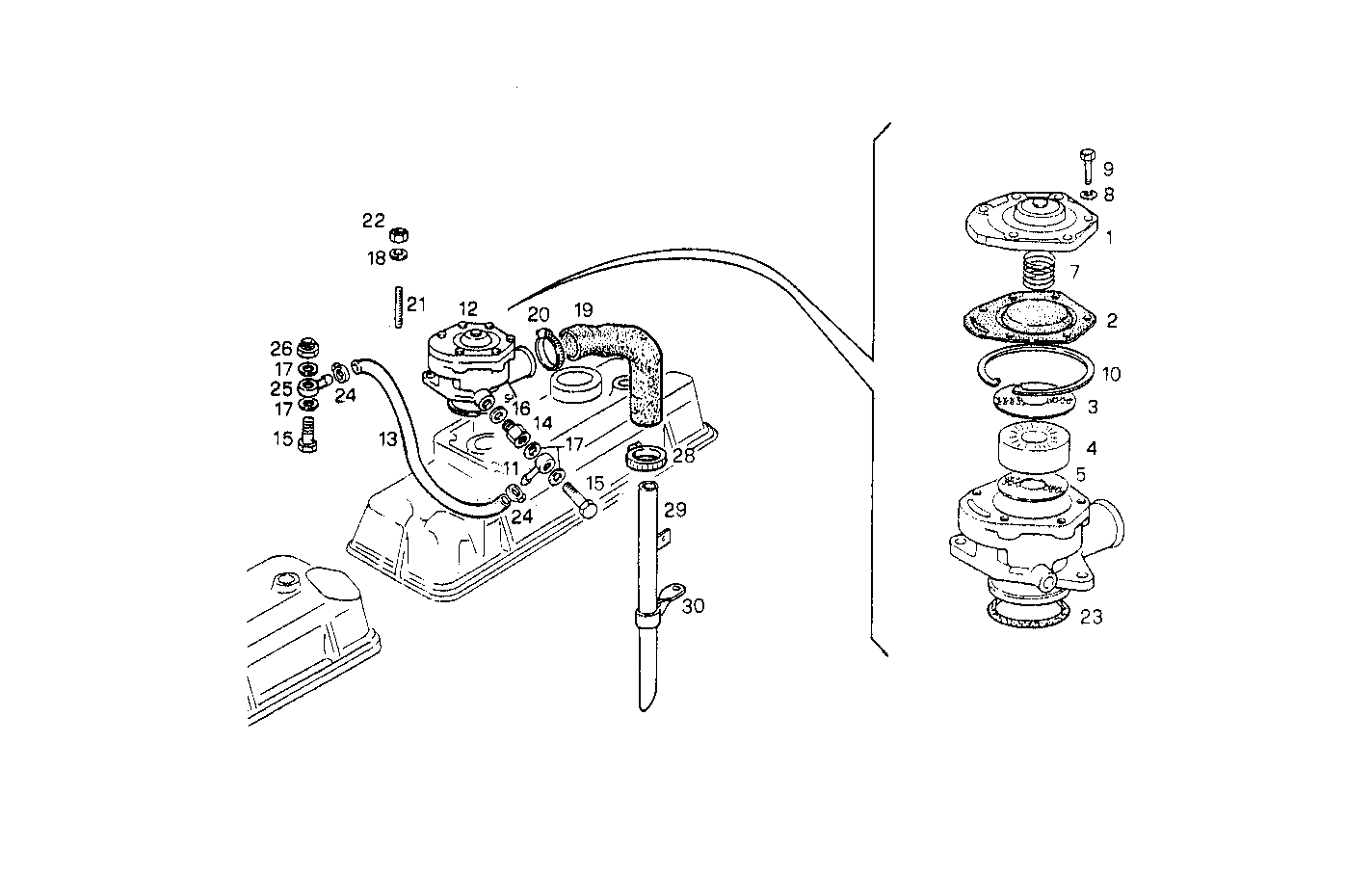 ENGINE BREATHERS parts diagram