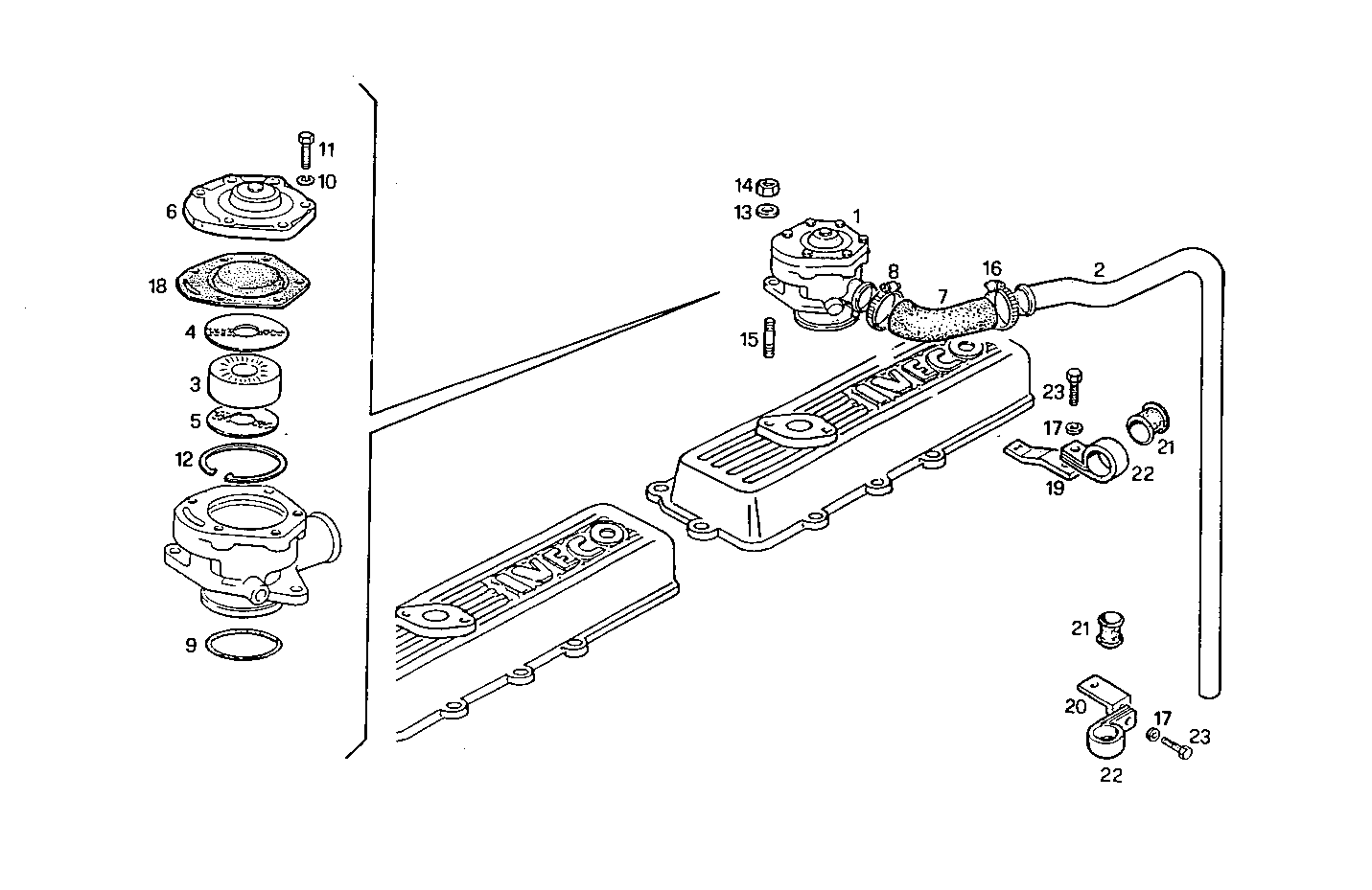 ENGINE BREATHERS parts diagram
