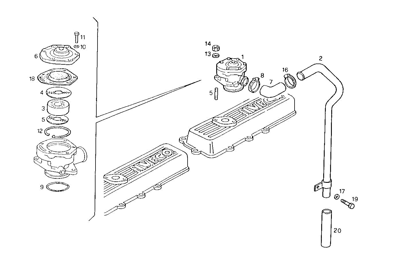 ENGINE BREATHERS parts diagram
