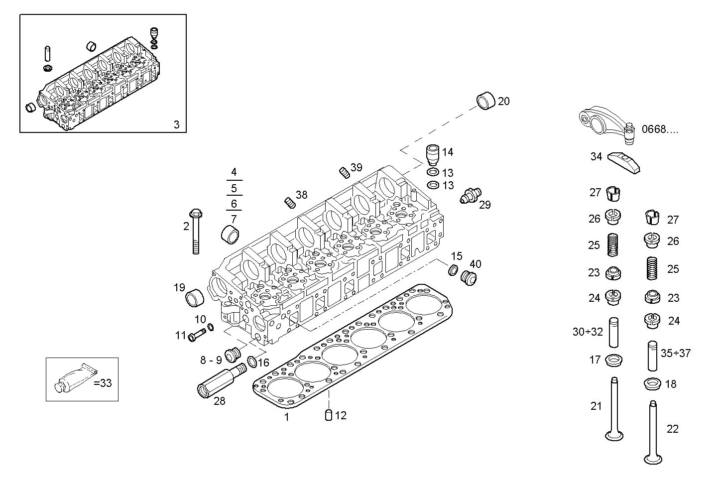 CYLINDER HEAD parts diagram