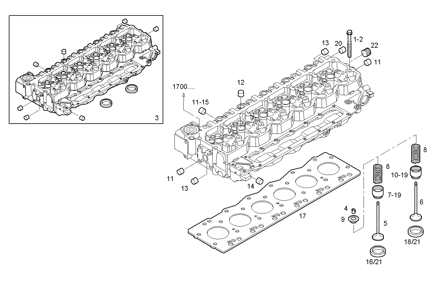 CYLINDER HEAD parts diagram