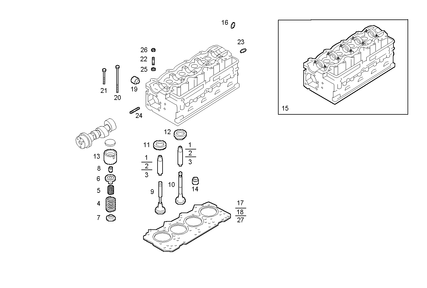 CYLINDER HEAD parts diagram