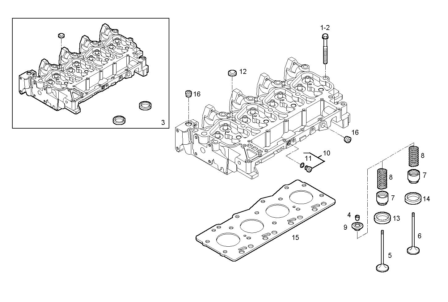 CYLINDER HEAD parts diagram