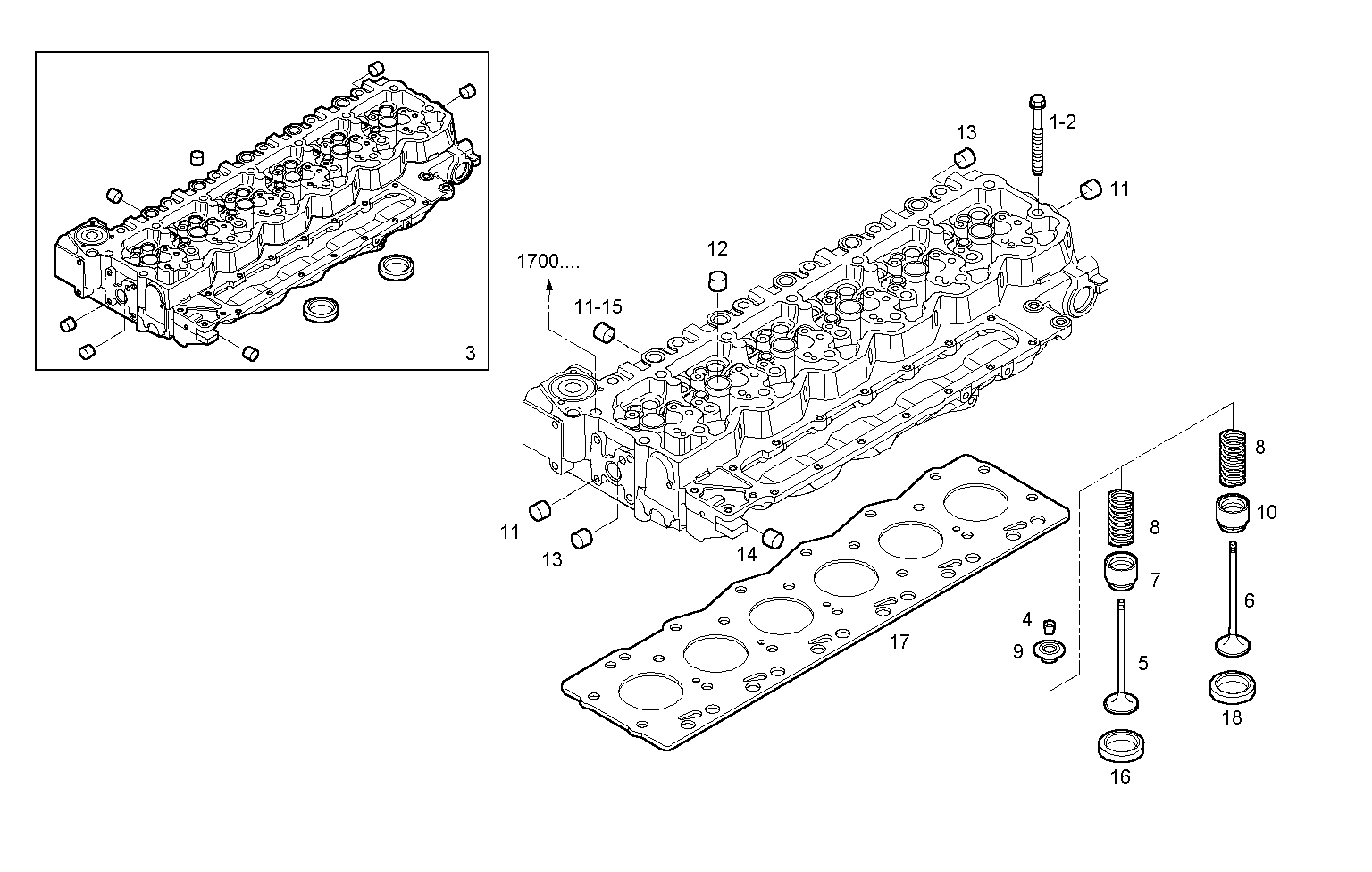 CYLINDER HEAD parts diagram