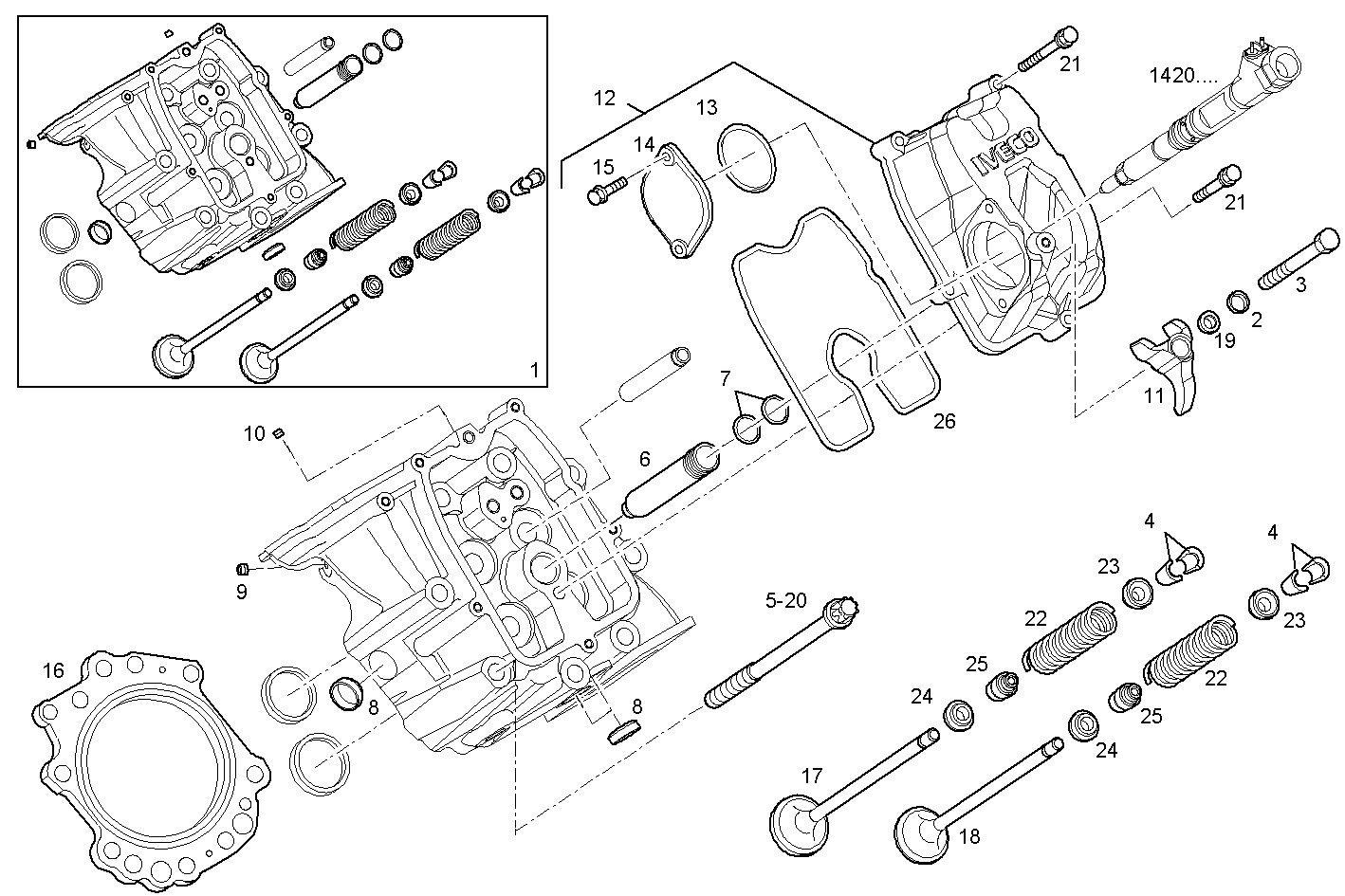 CYLINDER HEAD parts diagram